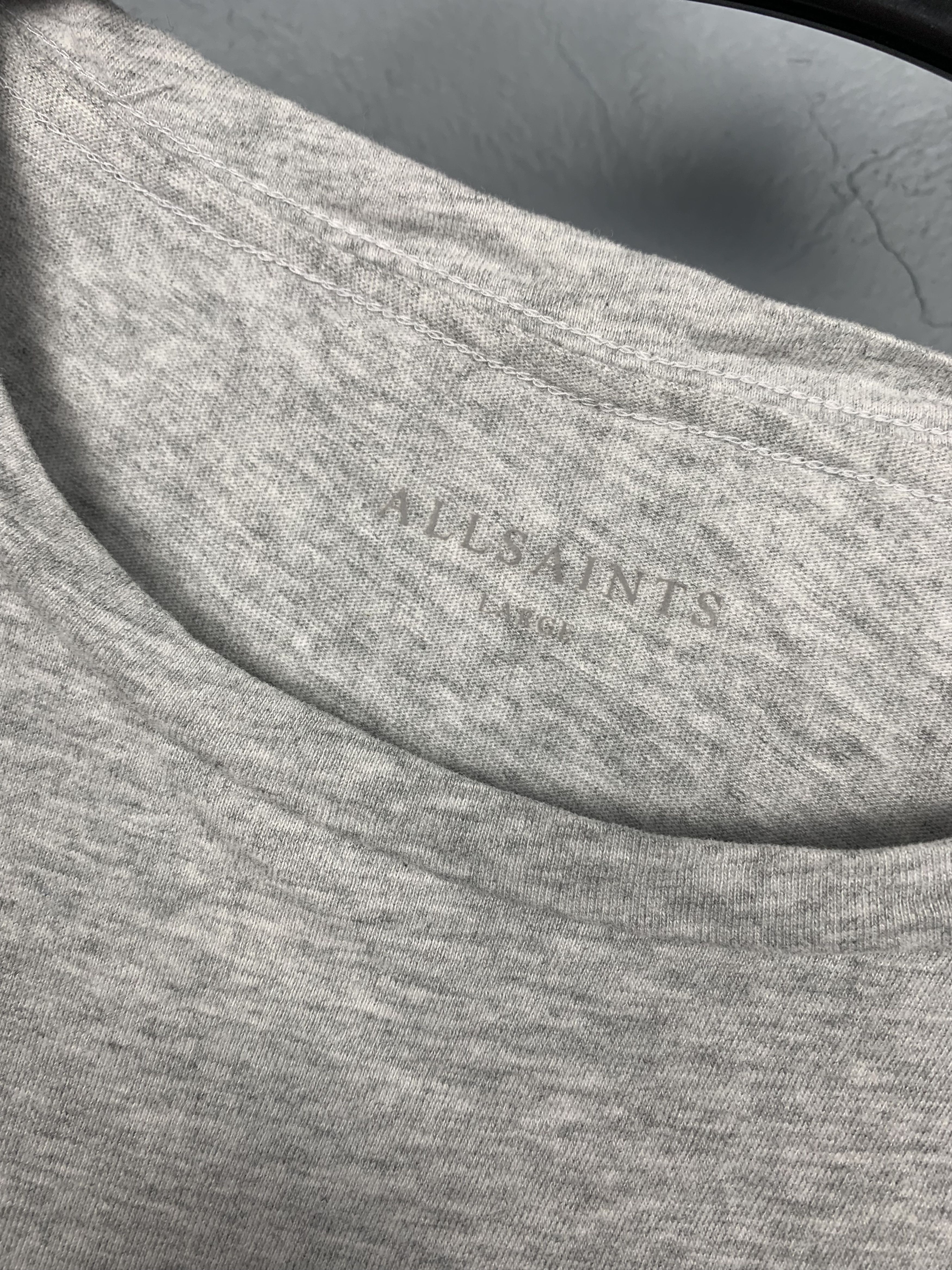 Allsaints Allsaints Grey Mens Crew Neck T-Shirt Tee Size US L / EU 52-54 / 3 - 3 Thumbnail