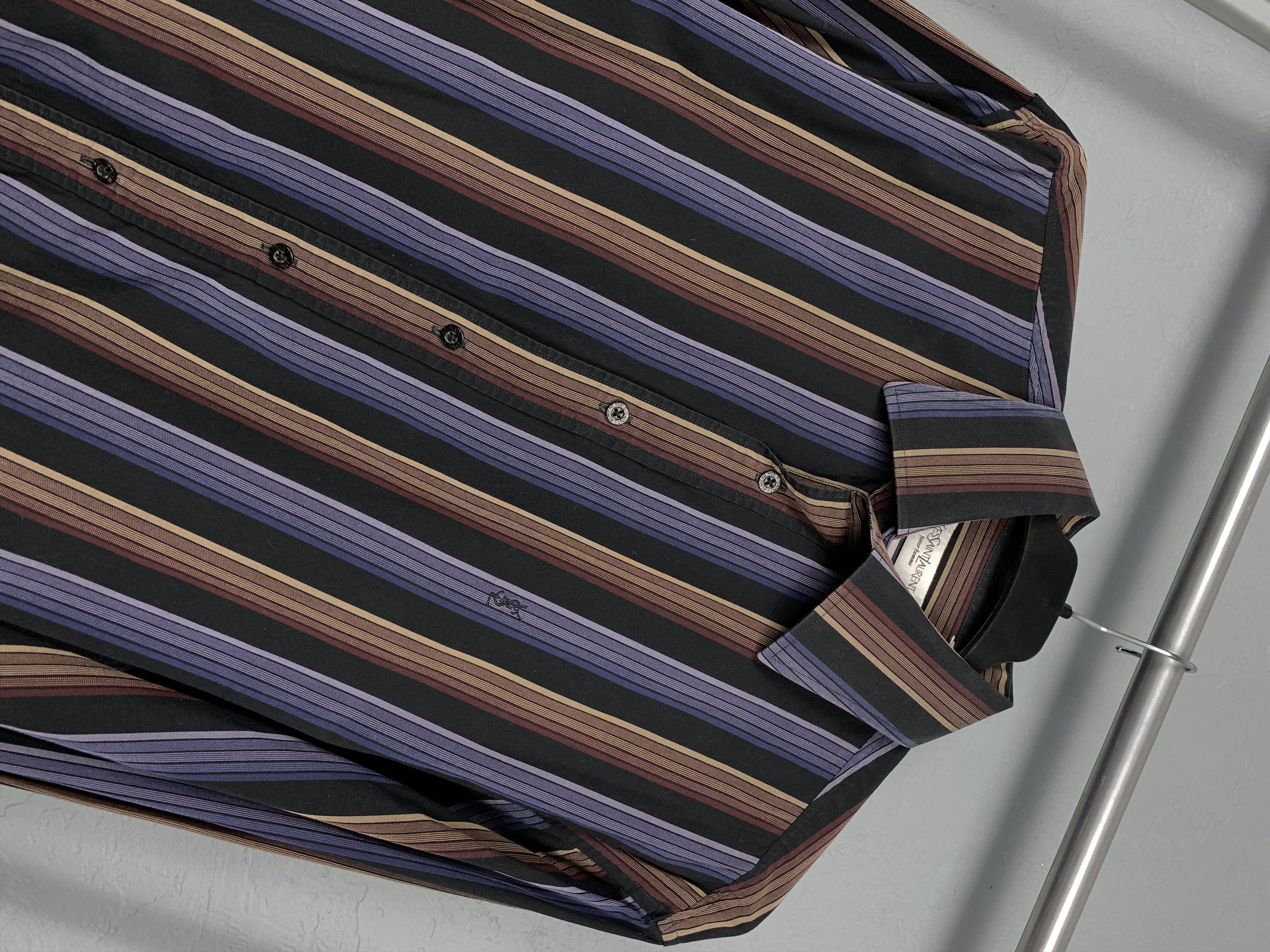 Yves Saint Laurent Yves Saint Laurent YSL Mens Long Sleeve Shirt on cufflinks Size US L / EU 52-54 / 3 - 2 Thumbnail
