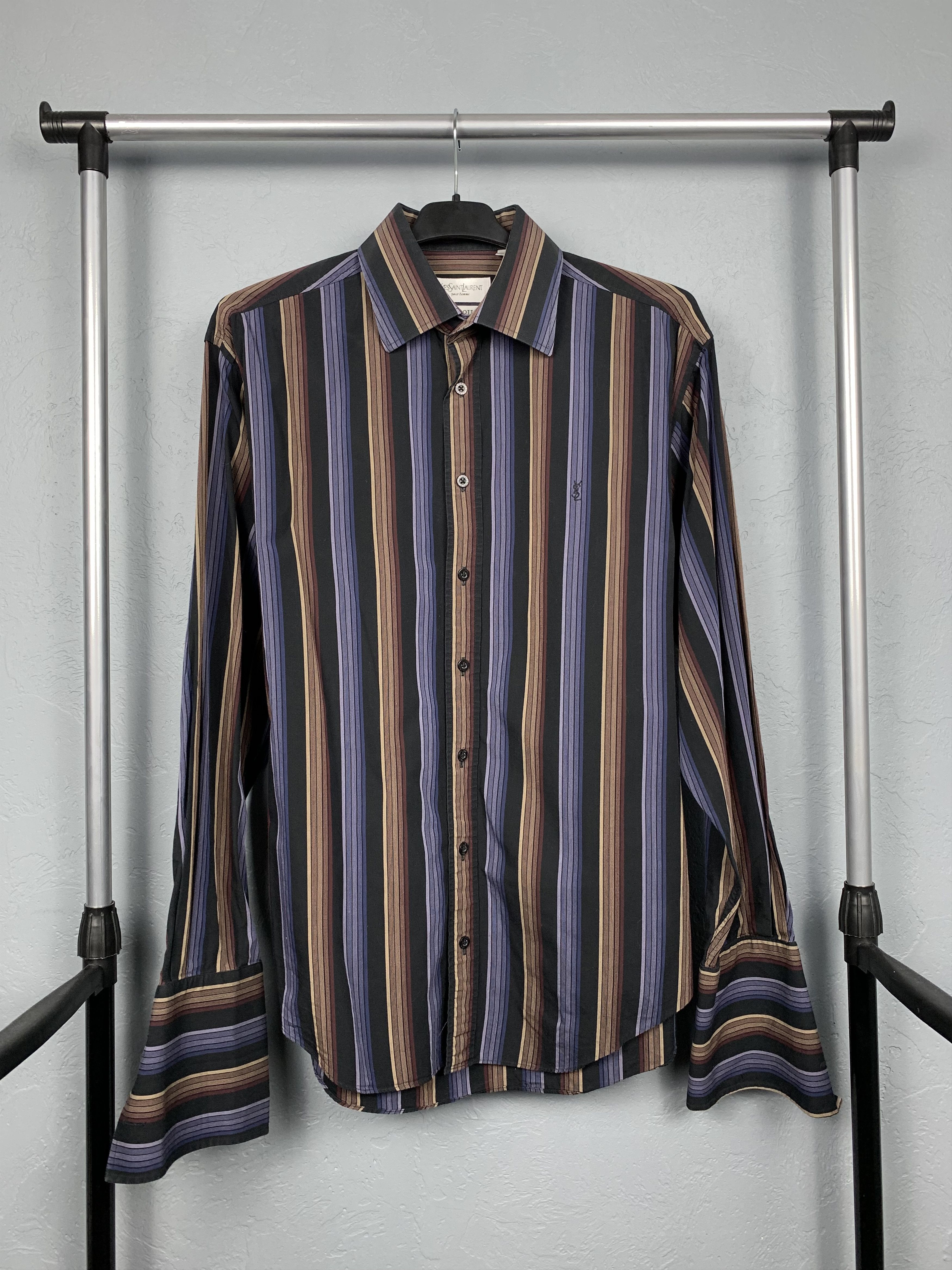 Yves Saint Laurent Yves Saint Laurent YSL Mens Long Sleeve Shirt on cufflinks Size US L / EU 52-54 / 3 - 1 Thumbnail