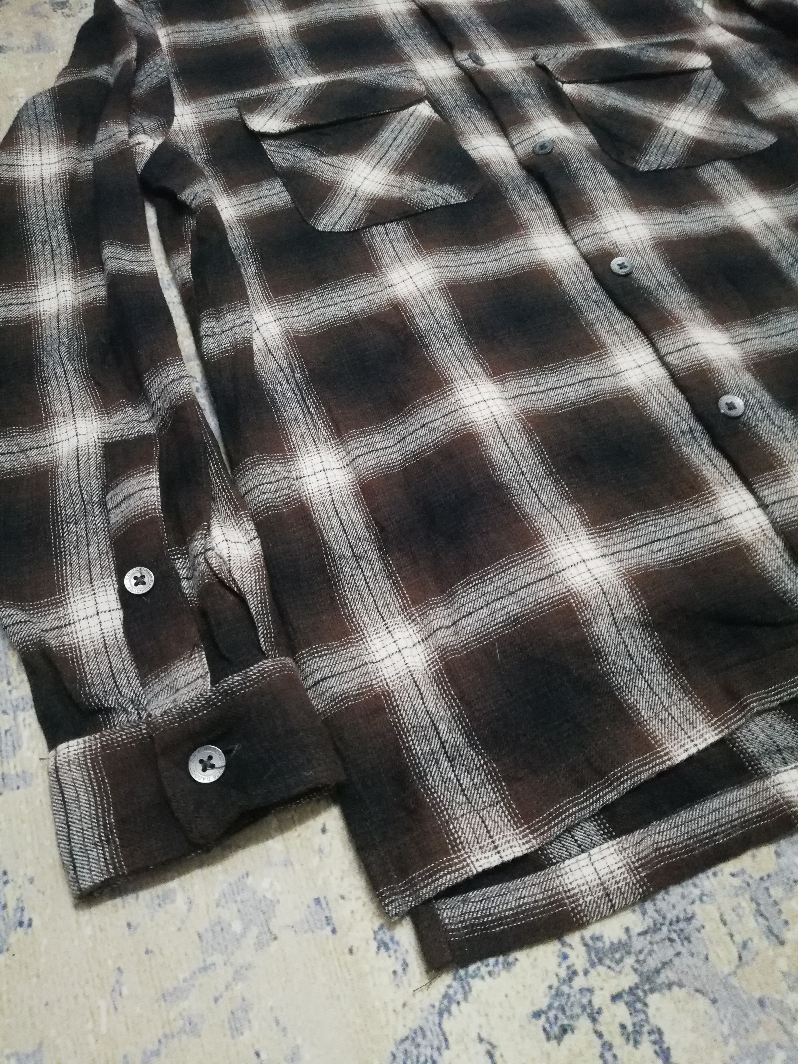 Flannel Vintage Nano Base Shadow Plaid Flannel Shirt Size US M / EU 48-50 / 2 - 4 Thumbnail