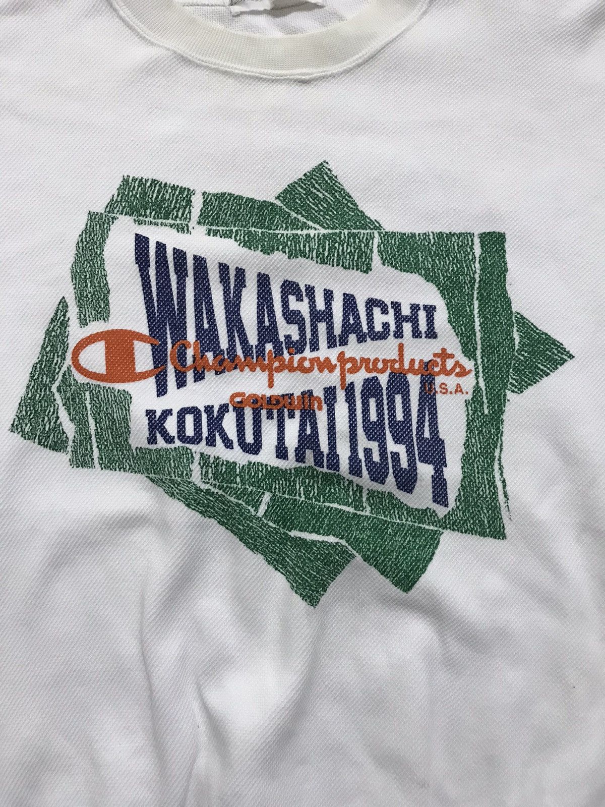 Champion × Vintage Vtg Champion 1994 Wakashachi Kokutai Big Logo Sweetshirt Size US L / EU 52-54 / 3 - 3 Thumbnail