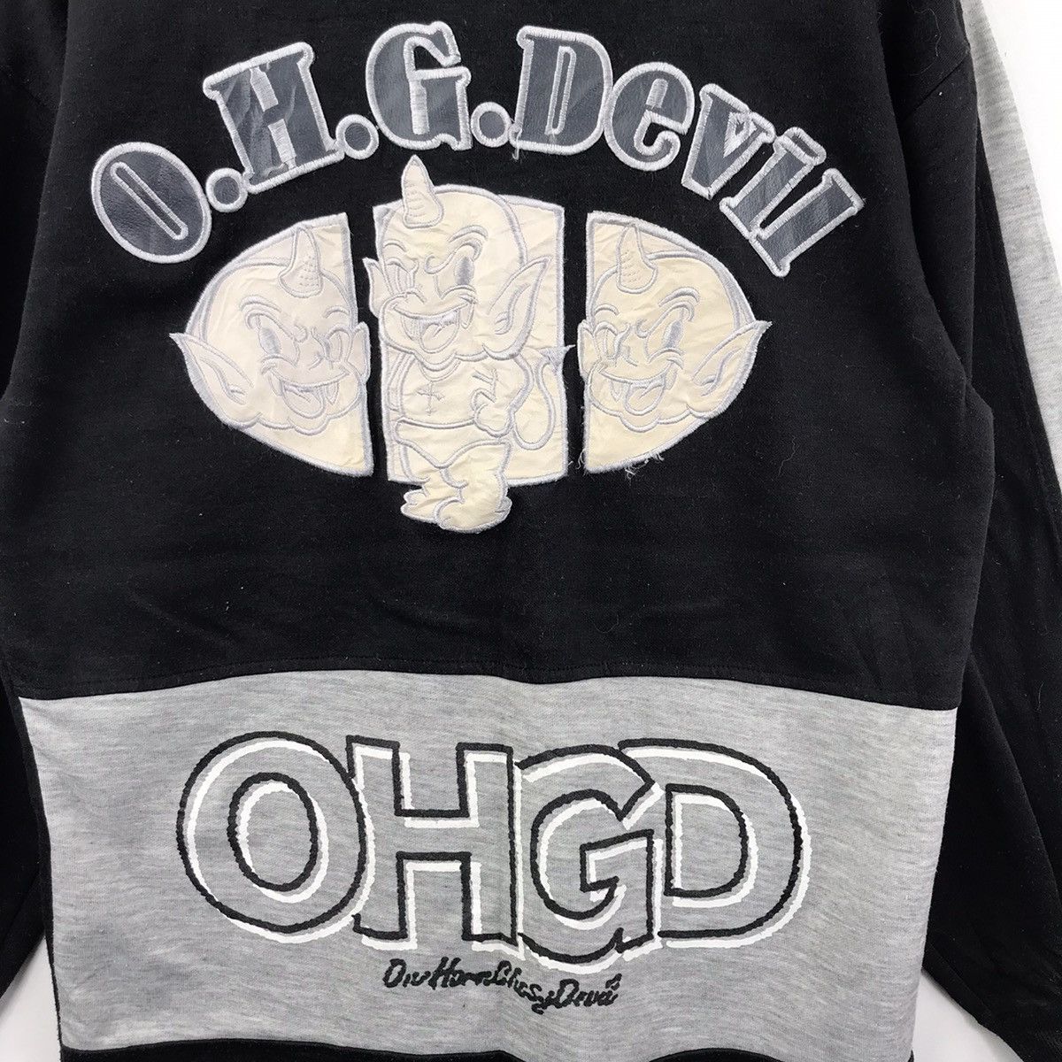 Vintage OHG DEVIL Stedman Spit FireBlack Grey Sweatshirt Size US M / EU 48-50 / 2 - 2 Thumbnail