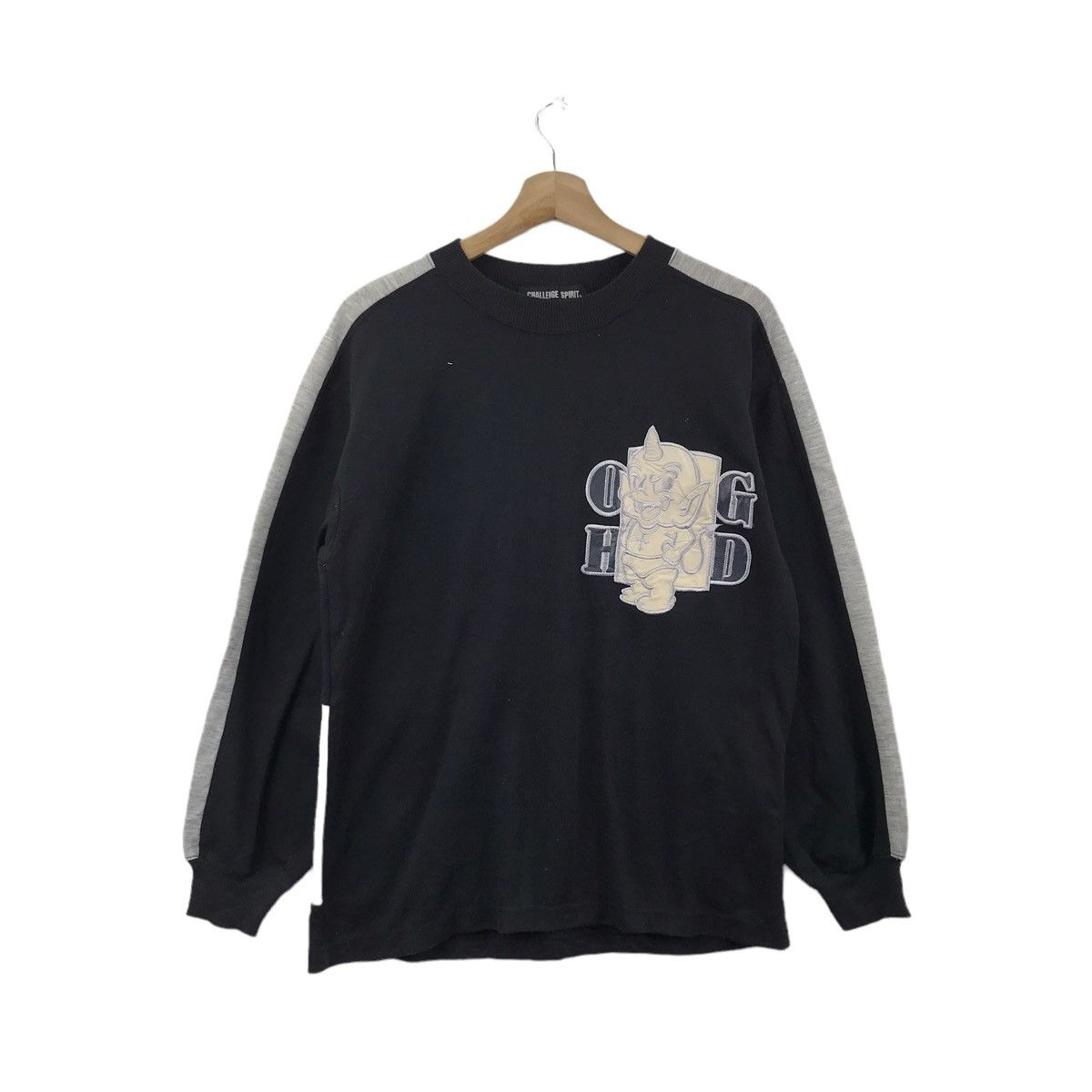 Vintage OHG DEVIL Stedman Spit FireBlack Grey Sweatshirt Size US M / EU 48-50 / 2 - 4 Thumbnail