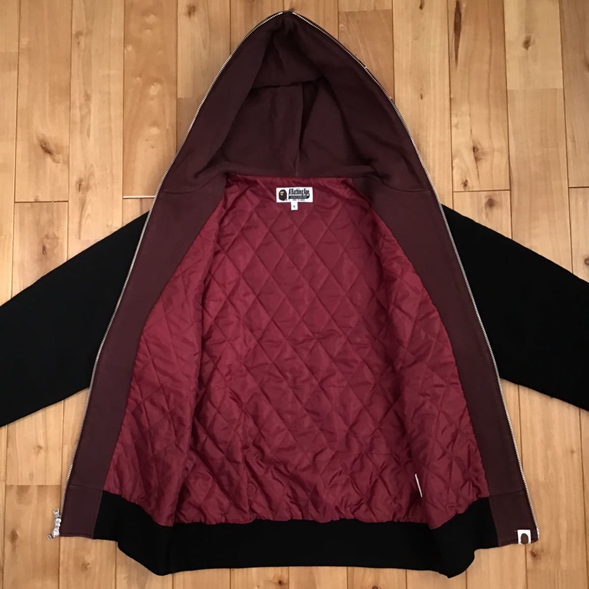 Bape BAPE shark full zip hoodie jacket Burgundy × 1st camo green Size US S / EU 44-46 / 1 - 2 Thumbnail