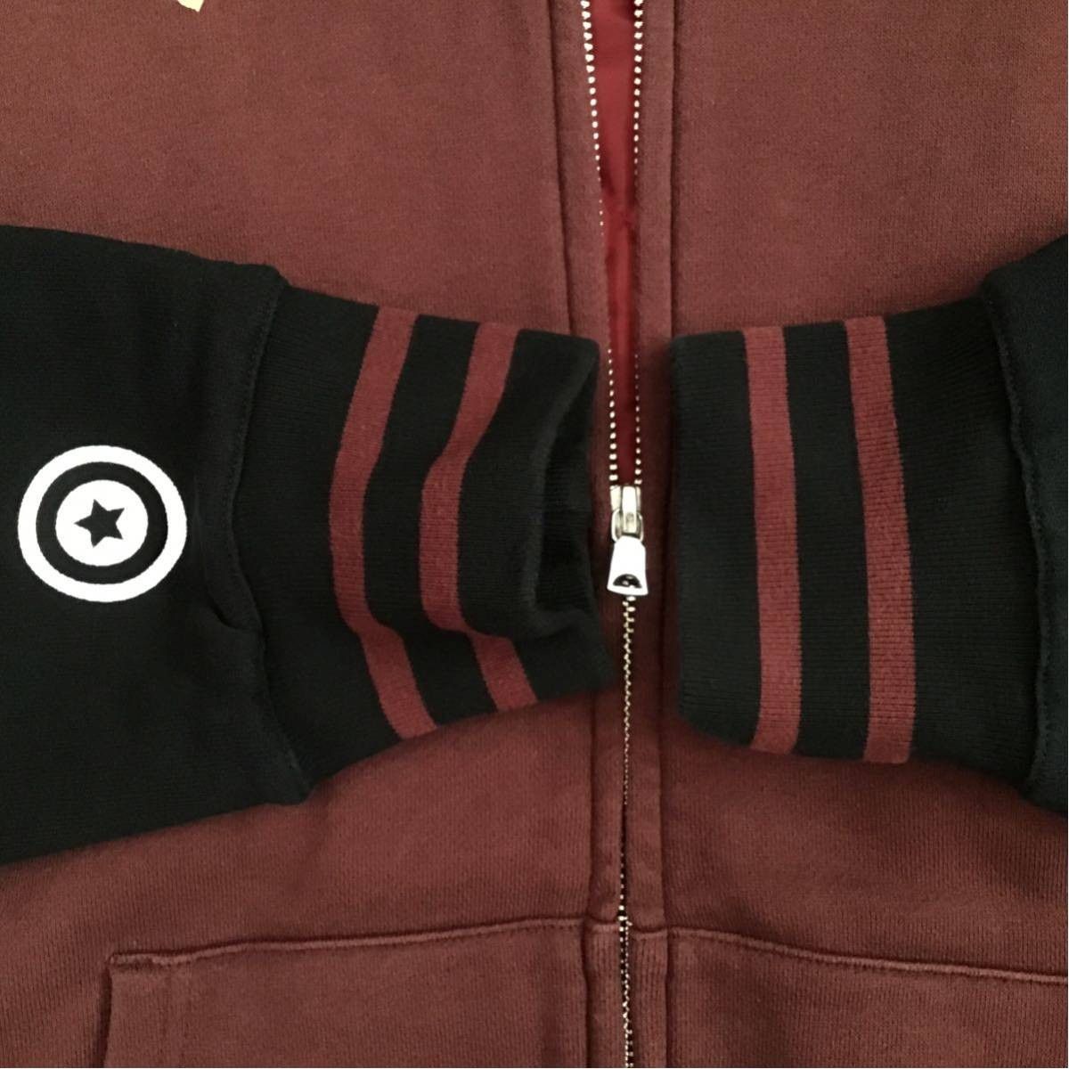 Bape BAPE shark full zip hoodie jacket Burgundy × 1st camo green Size US S / EU 44-46 / 1 - 7 Thumbnail