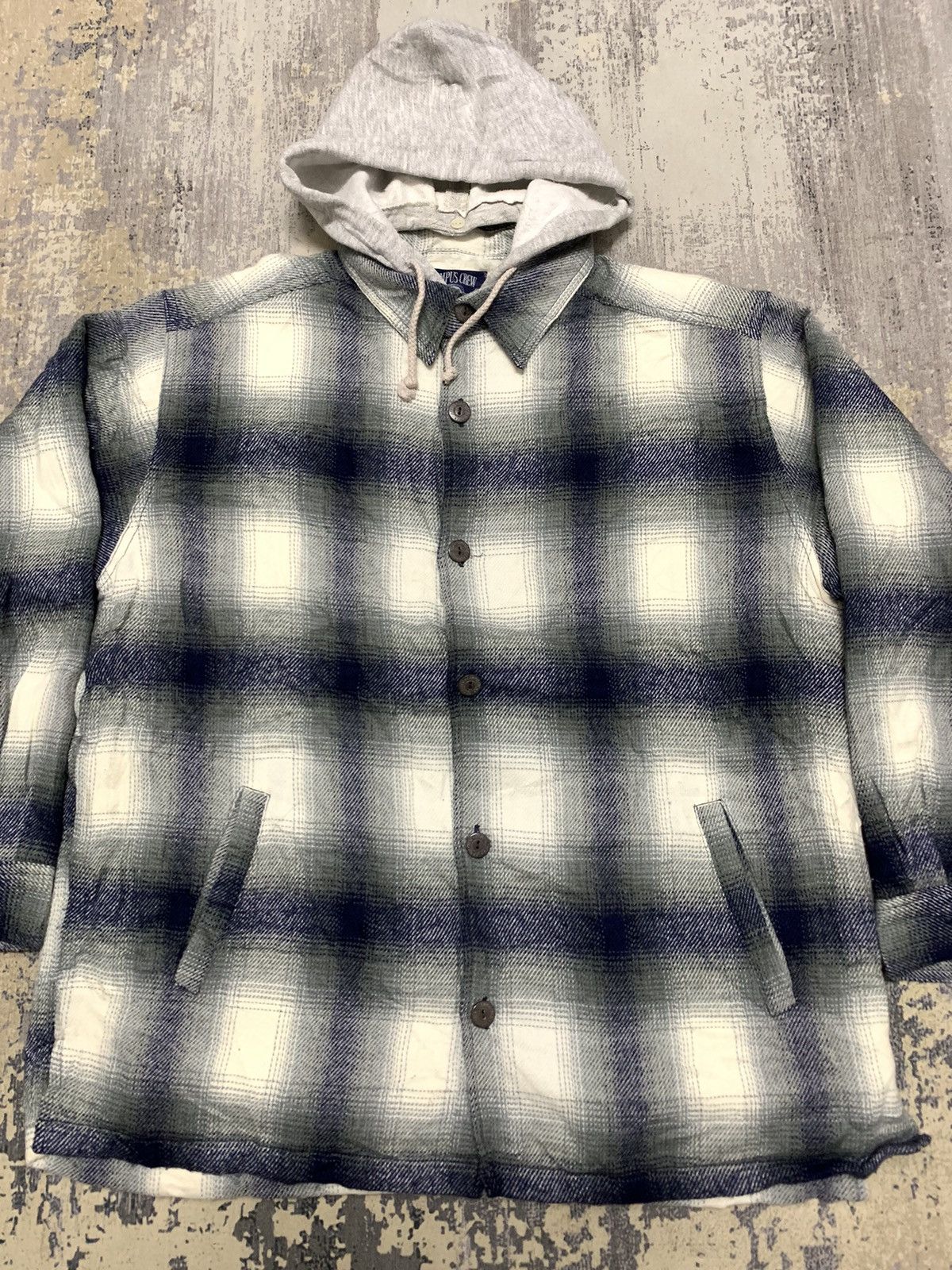 Flannel Vintage Campus Crew Fur Lined Shadow Plaid Flannel Jacket Size US L / EU 52-54 / 3 - 3 Thumbnail