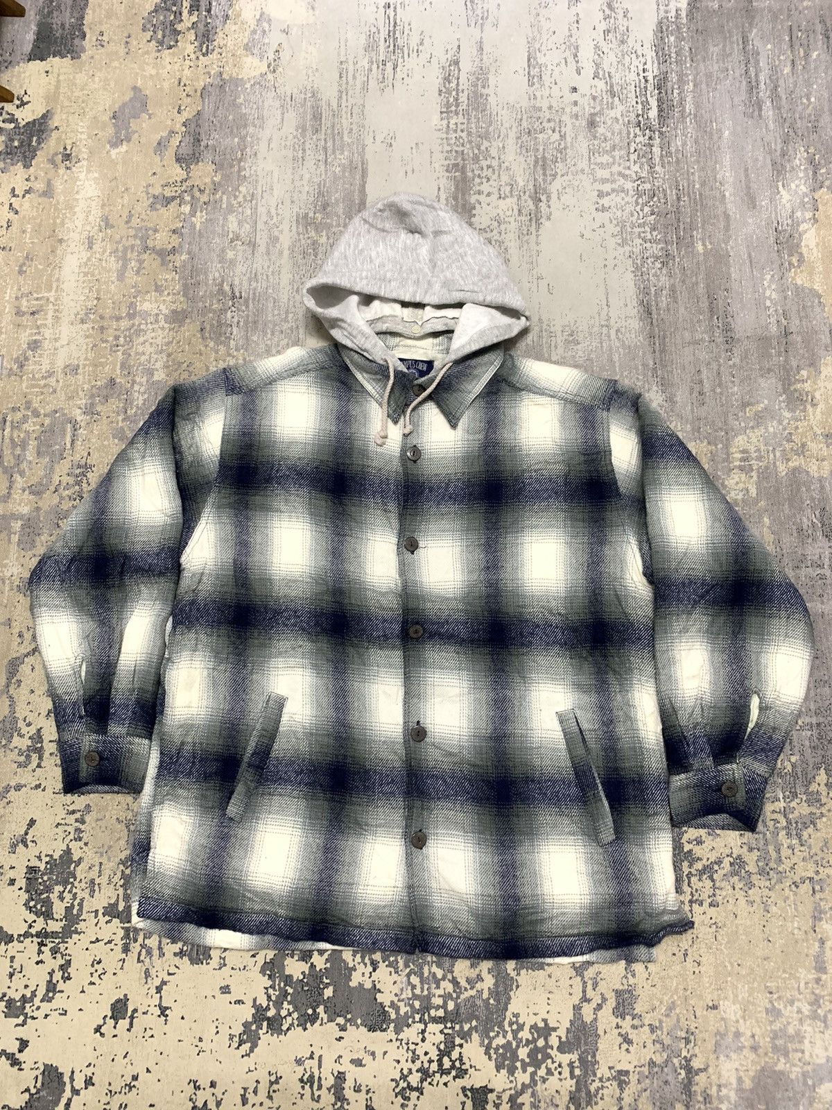 Flannel Vintage Campus Crew Fur Lined Shadow Plaid Flannel Jacket Size US L / EU 52-54 / 3 - 1 Thumbnail