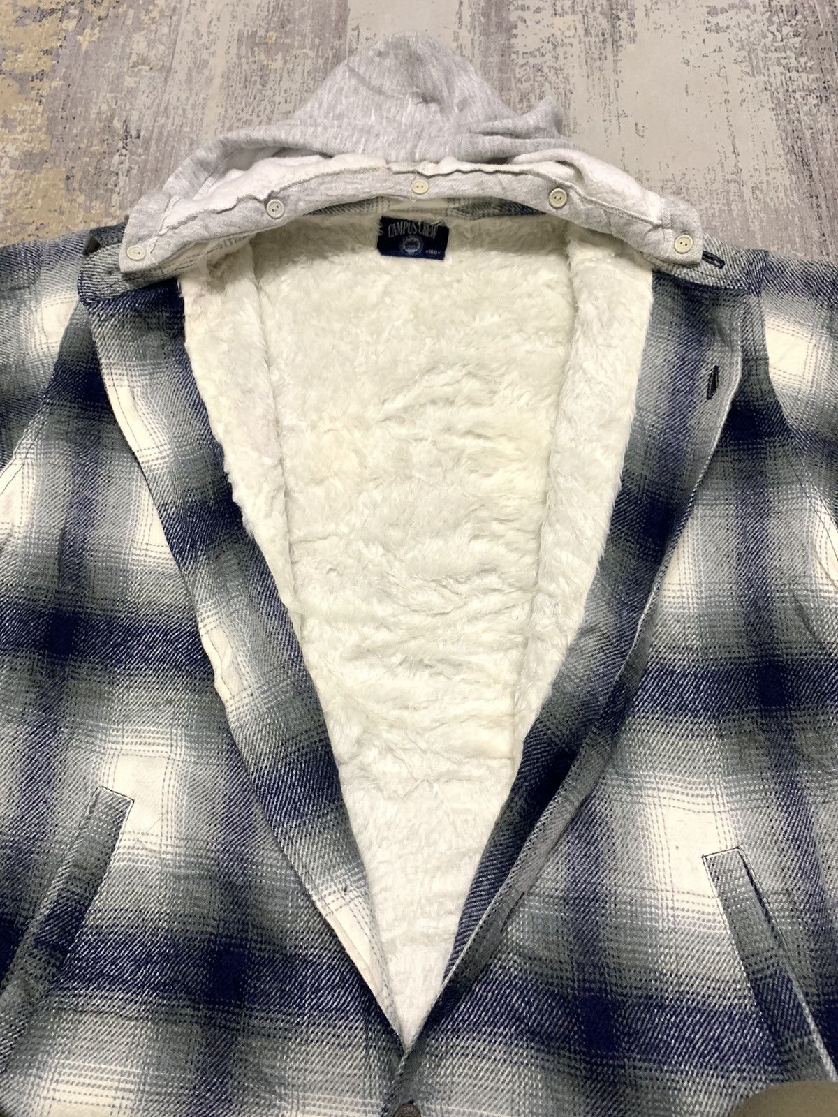 Flannel Vintage Campus Crew Fur Lined Shadow Plaid Flannel Jacket Size US L / EU 52-54 / 3 - 5 Thumbnail