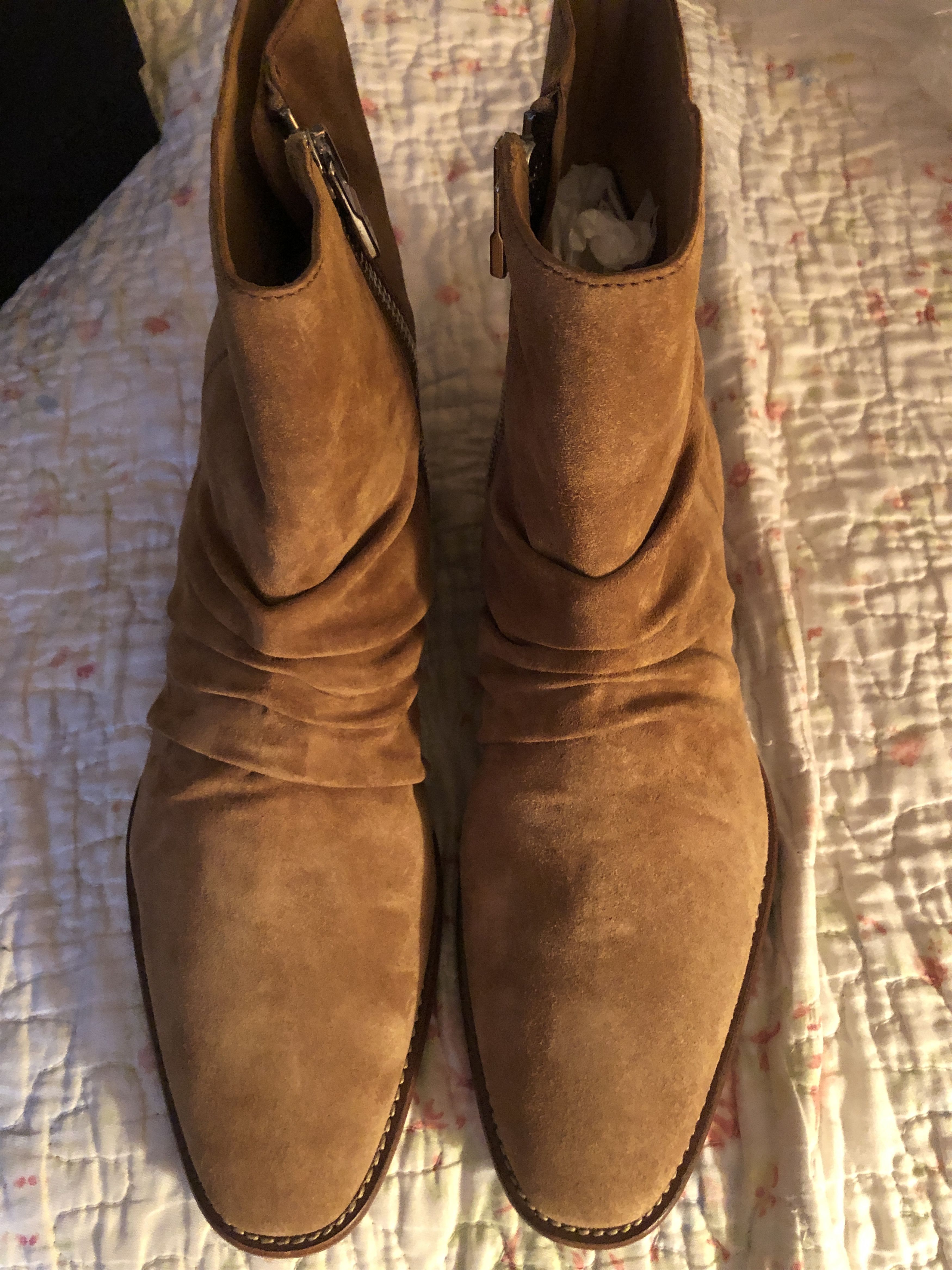 Amiri $950 new AMIRI Stack Leather Sole Boot Suede Chelsea Brown Size US 8 / EU 41 - 3 Thumbnail