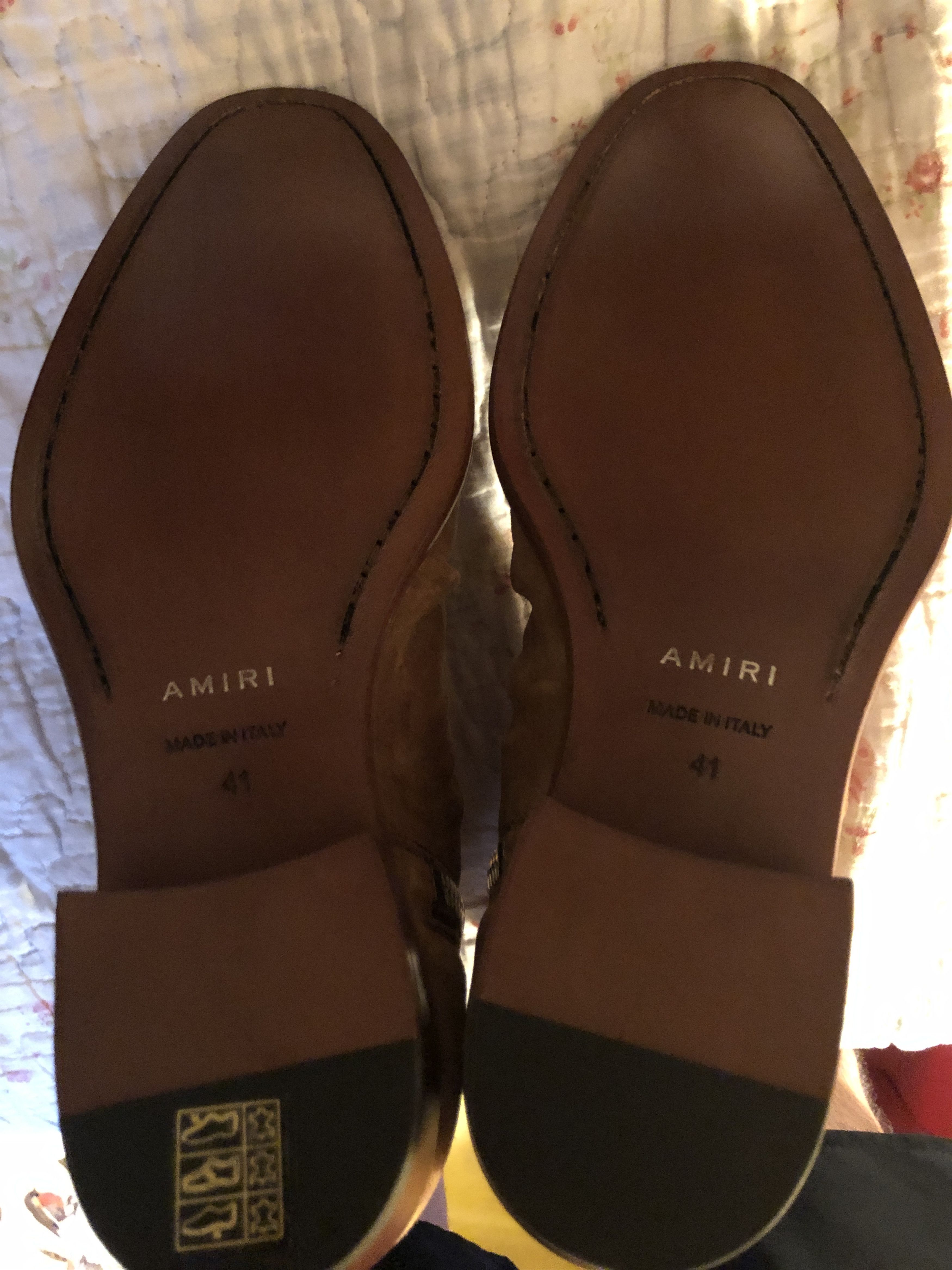 Amiri $950 new AMIRI Stack Leather Sole Boot Suede Chelsea Brown Size US 8 / EU 41 - 5 Thumbnail