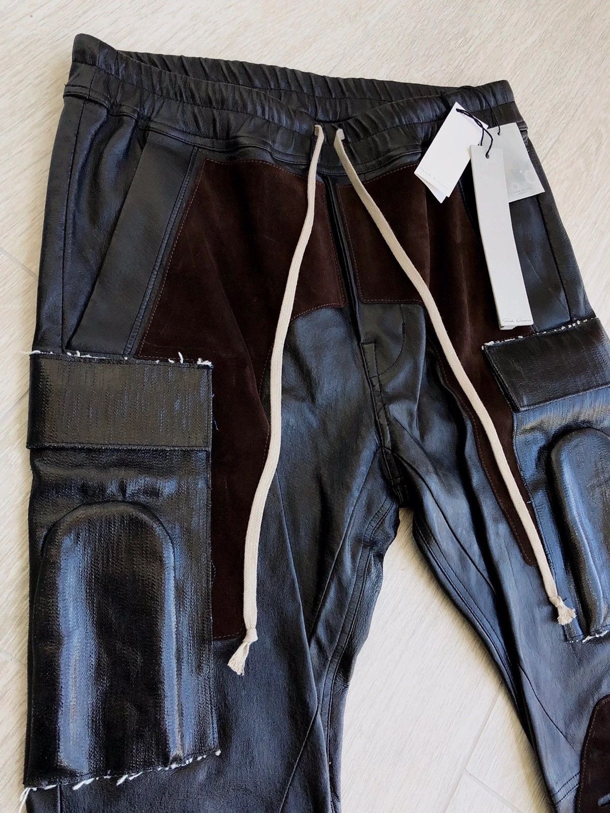 Rick Owens NEW FW💥 FULL LEATHER RUNWAY CARGO PANTS LARRY ASAP TRAVIS 54 Size US 38 / EU 54 - 4 Thumbnail