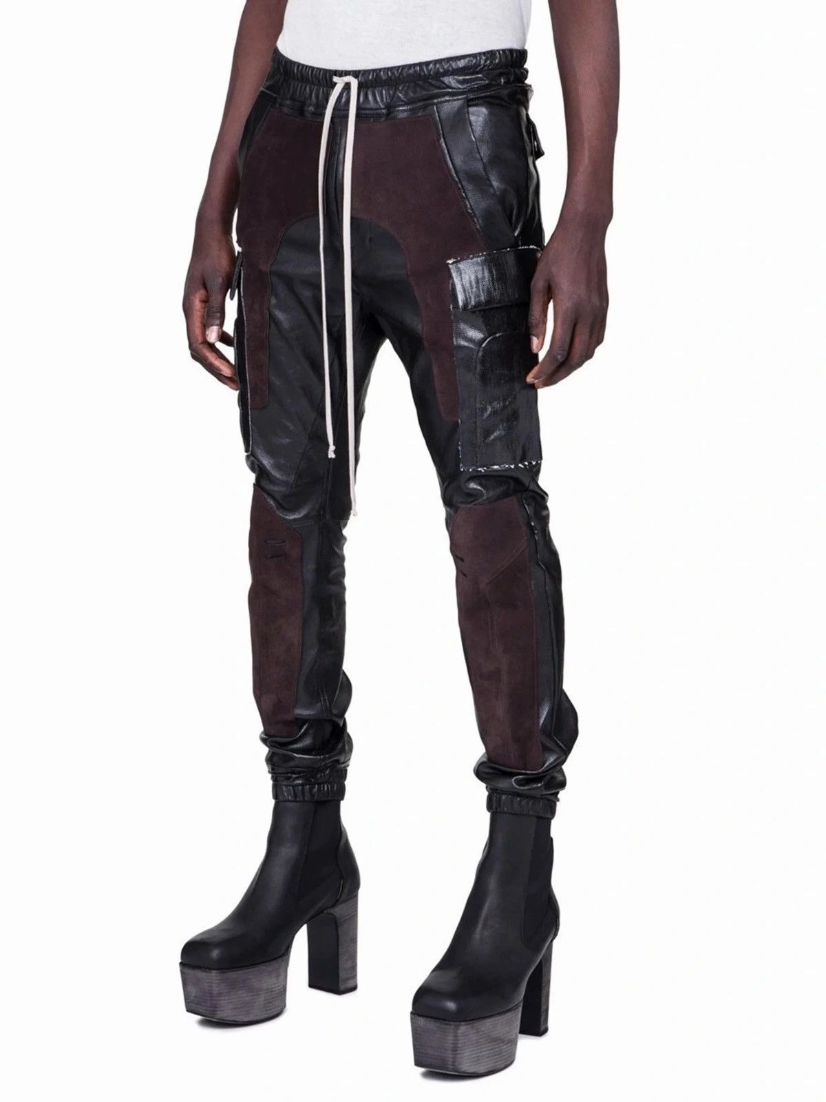 Rick Owens NEW FW💥 FULL LEATHER RUNWAY CARGO PANTS LARRY ASAP TRAVIS 54 Size US 38 / EU 54 - 5 Thumbnail