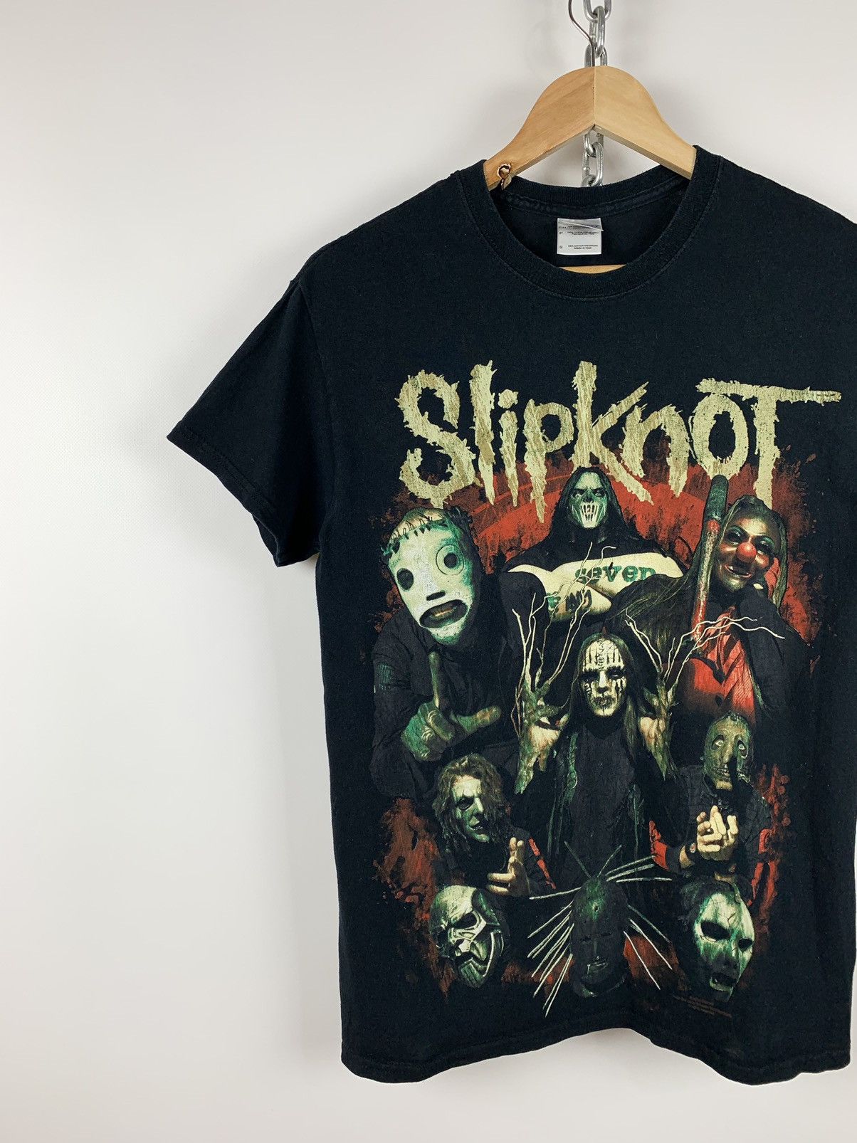 Band Tees 2010 Vintage Slipknot Seven Double Sided Big Logo T-Shirt Size US S / EU 44-46 / 1 - 7 Thumbnail