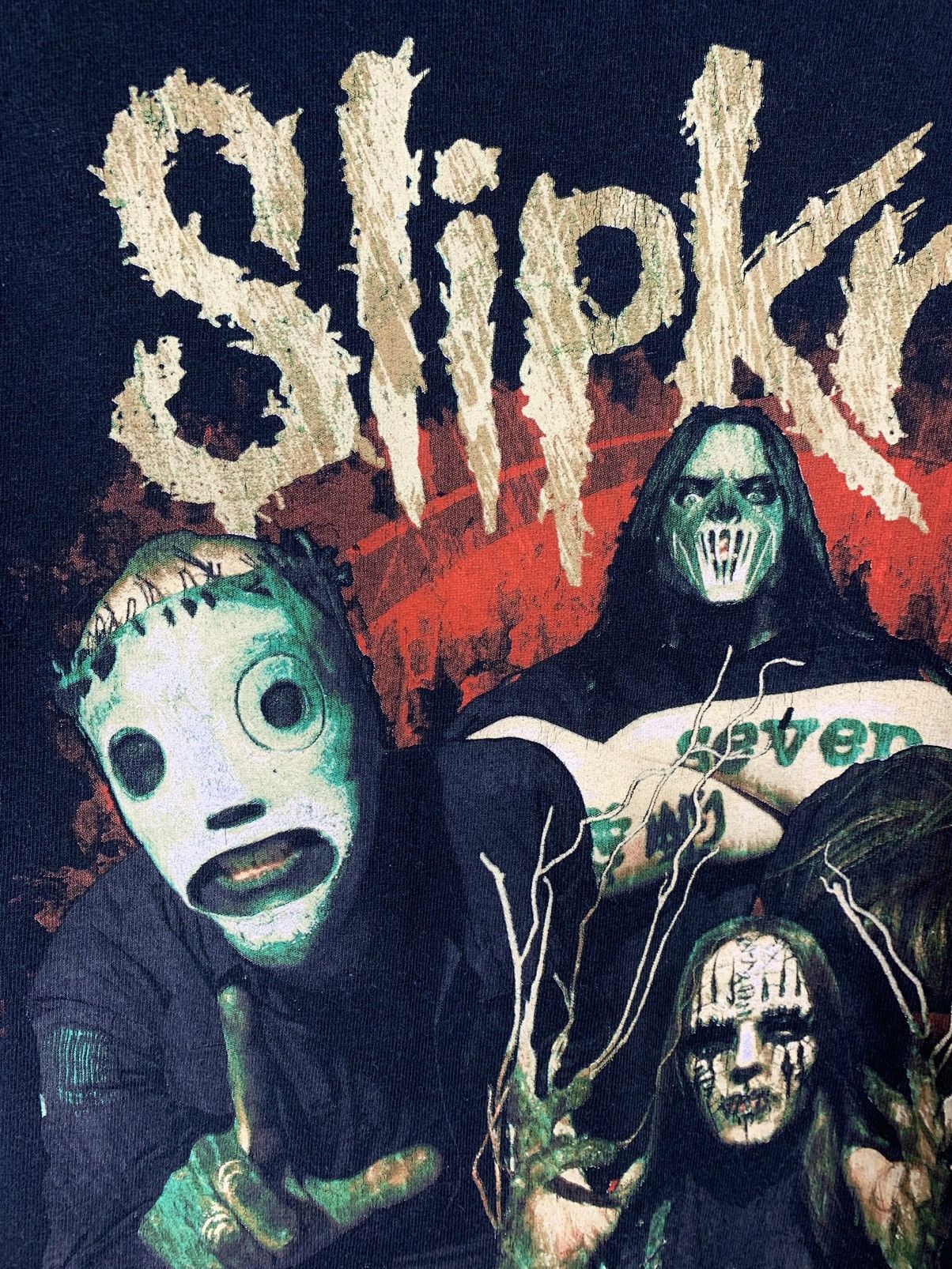 Band Tees 2010 Vintage Slipknot Seven Double Sided Big Logo T-Shirt Size US S / EU 44-46 / 1 - 10 Thumbnail