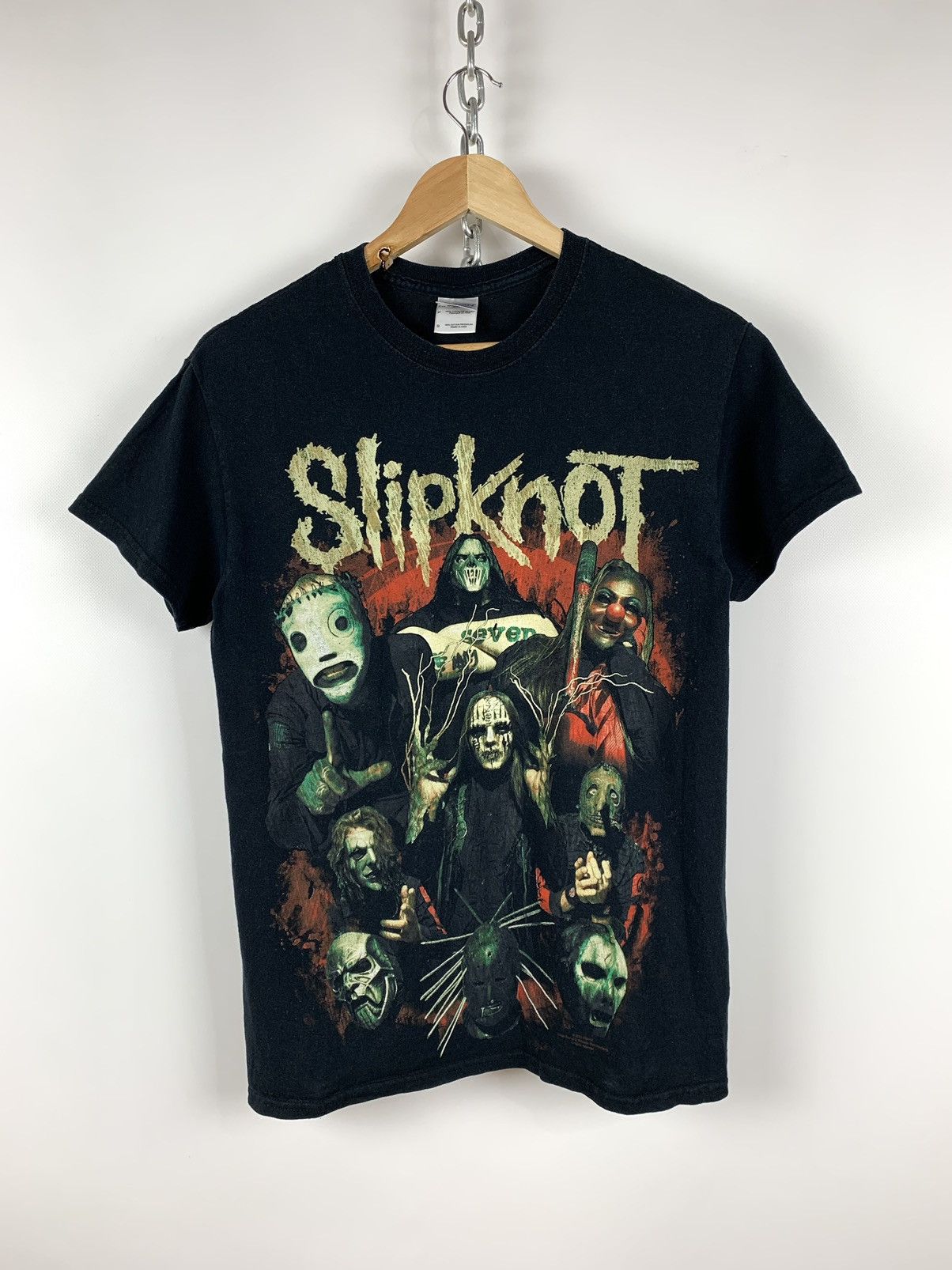 2010 Vintage Slipknot Seven Double Sided Big Logo T-Shirt