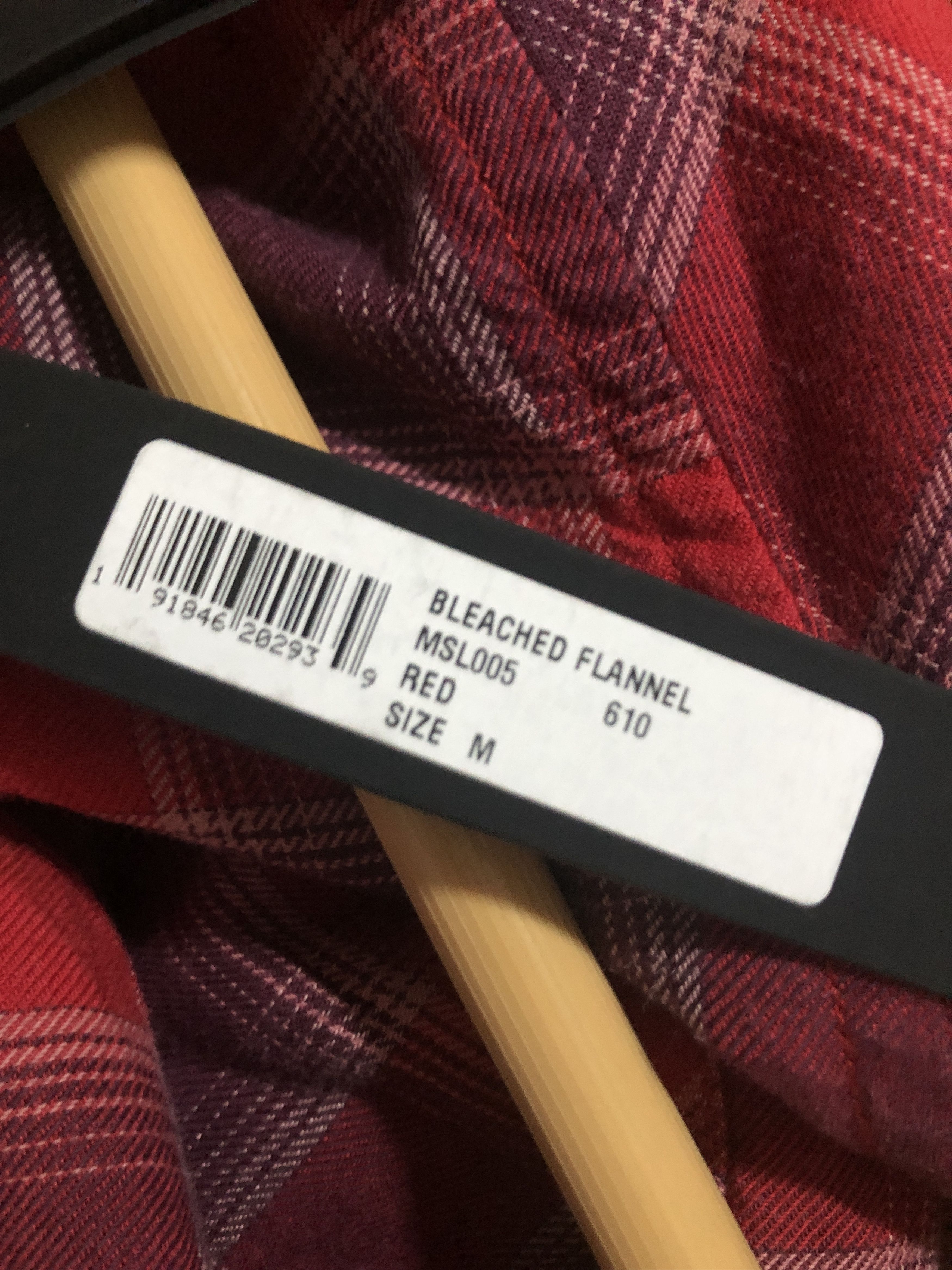 Amiri $750 NEW AMIRI Bleached Check Print Flannel Red cotton Size US M / EU 48-50 / 2 - 5 Thumbnail