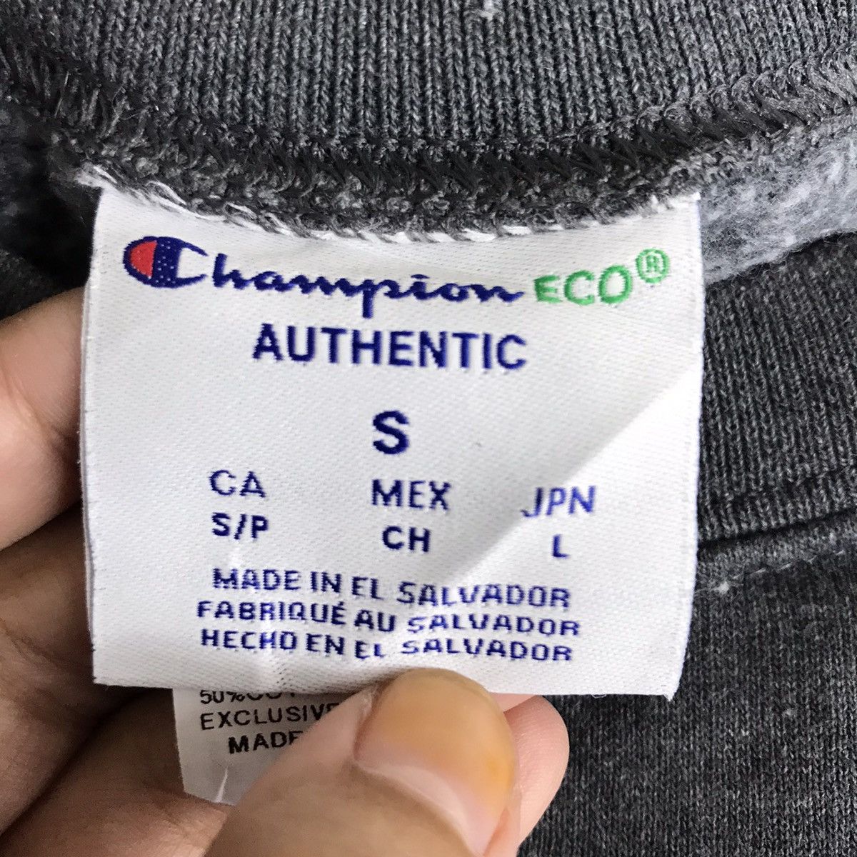 Champion CHAMPION ECO Sportswear Grey Sweatshirt Size US L / EU 52-54 / 3 - 4 Thumbnail