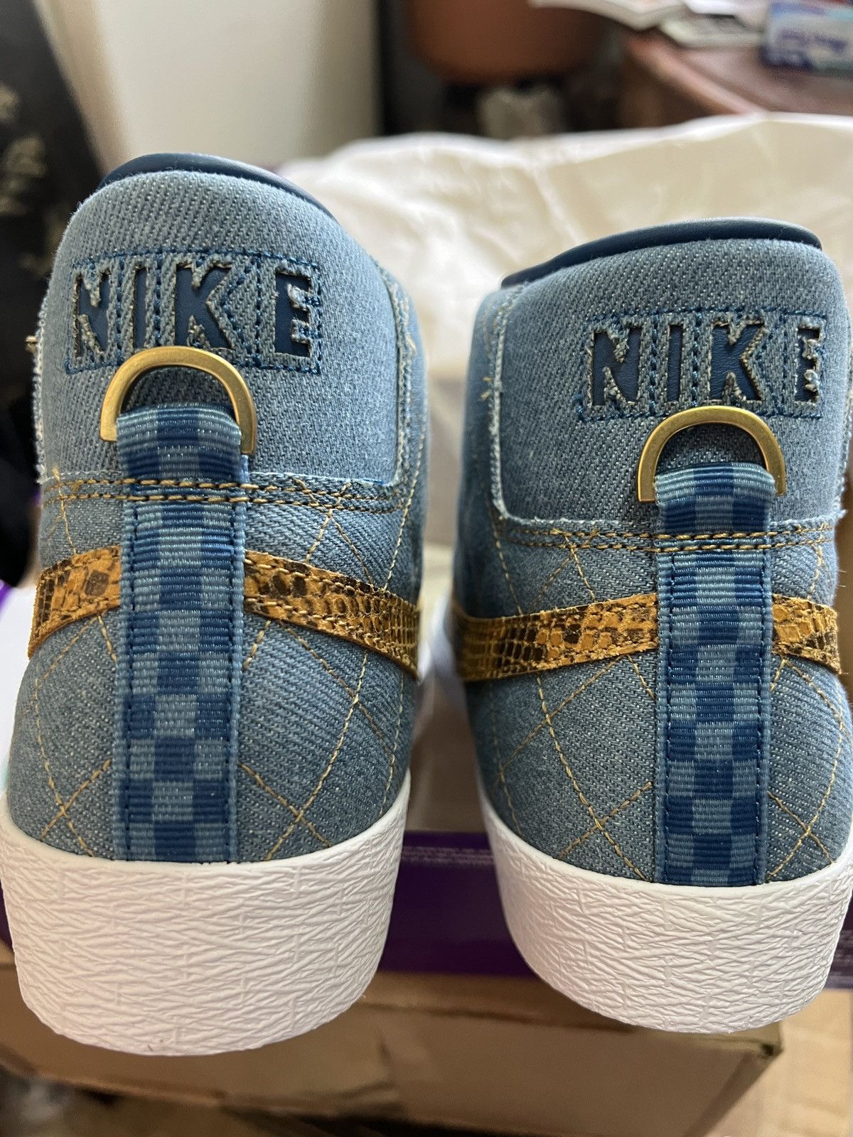 Nike × Supreme New Nike supreme sb zoom blazer mid QS 2 denim 8.5 sneakers Size US 8.5 / EU 41-42 - 4 Thumbnail