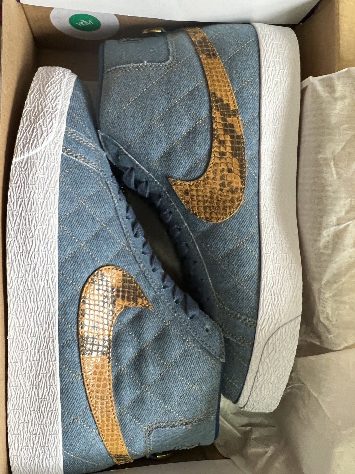 image of New Nike Supreme Sb Zoom Blazer Mid Qs 2 Denim 8.5 Sneakers, Men's