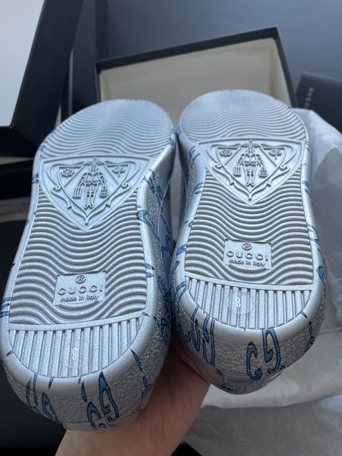 Gucci Limited Edition Brand New Runway ACE GG Logo Leather Sneaker Size US 9.5 / EU 42-43 - 5 Thumbnail