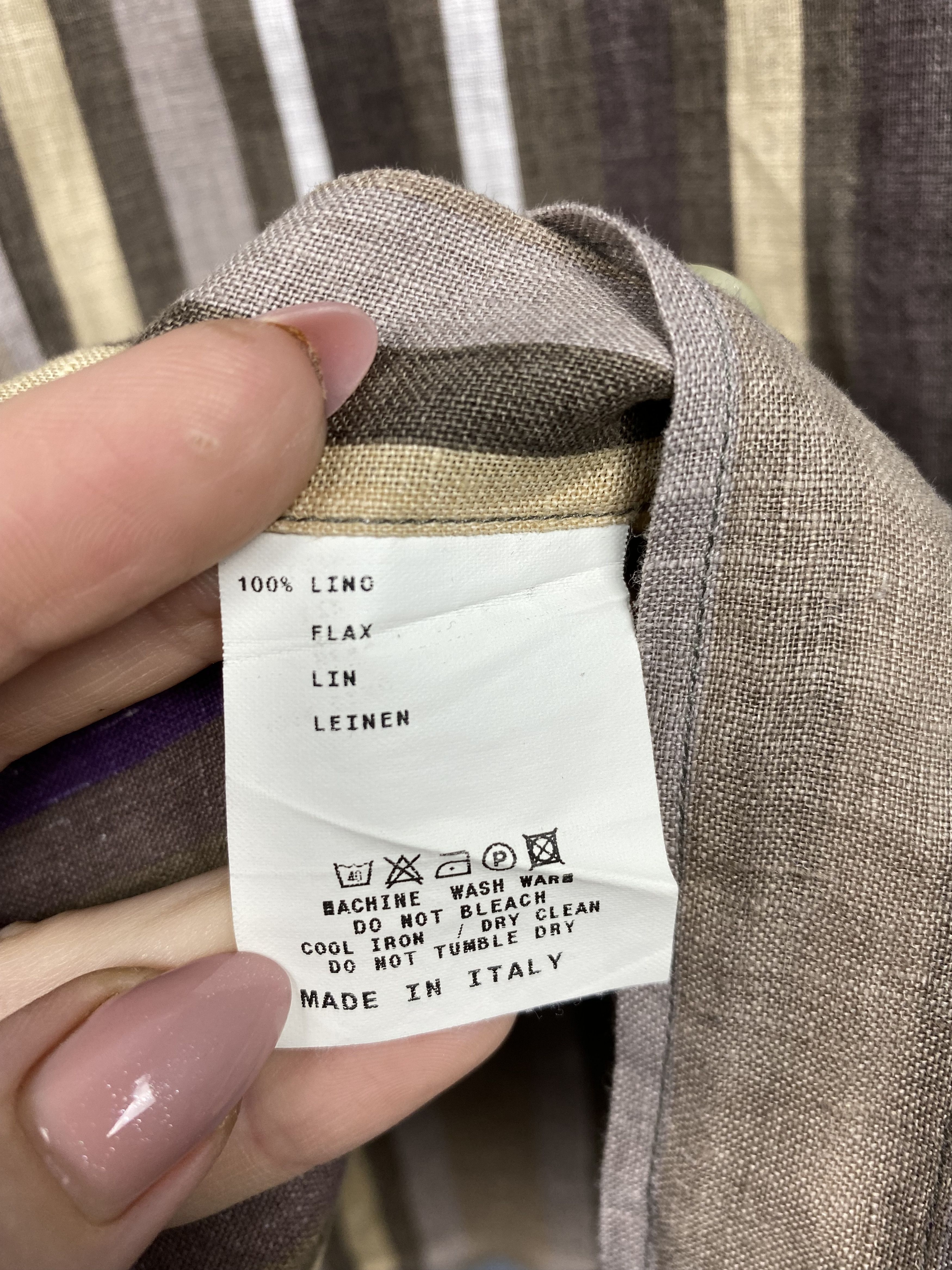 Etro Etro Milano 100% Linen Mens Long Sleeve Shirt Size US L / EU 52-54 / 3 - 4 Thumbnail