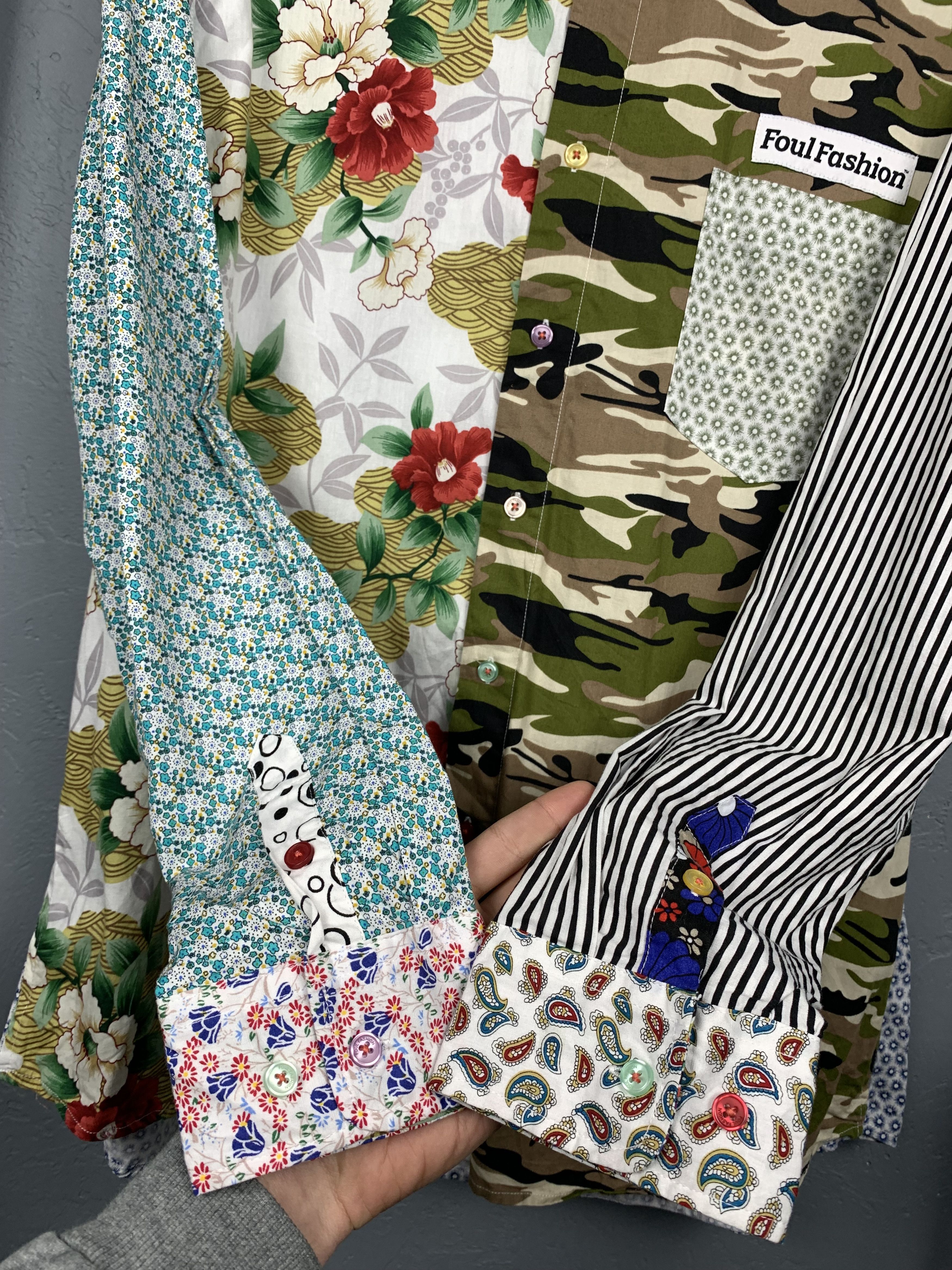 Japanese Brand Japanese Brand Foul Fashion Patchwork Shirt Size US L / EU 52-54 / 3 - 3 Thumbnail