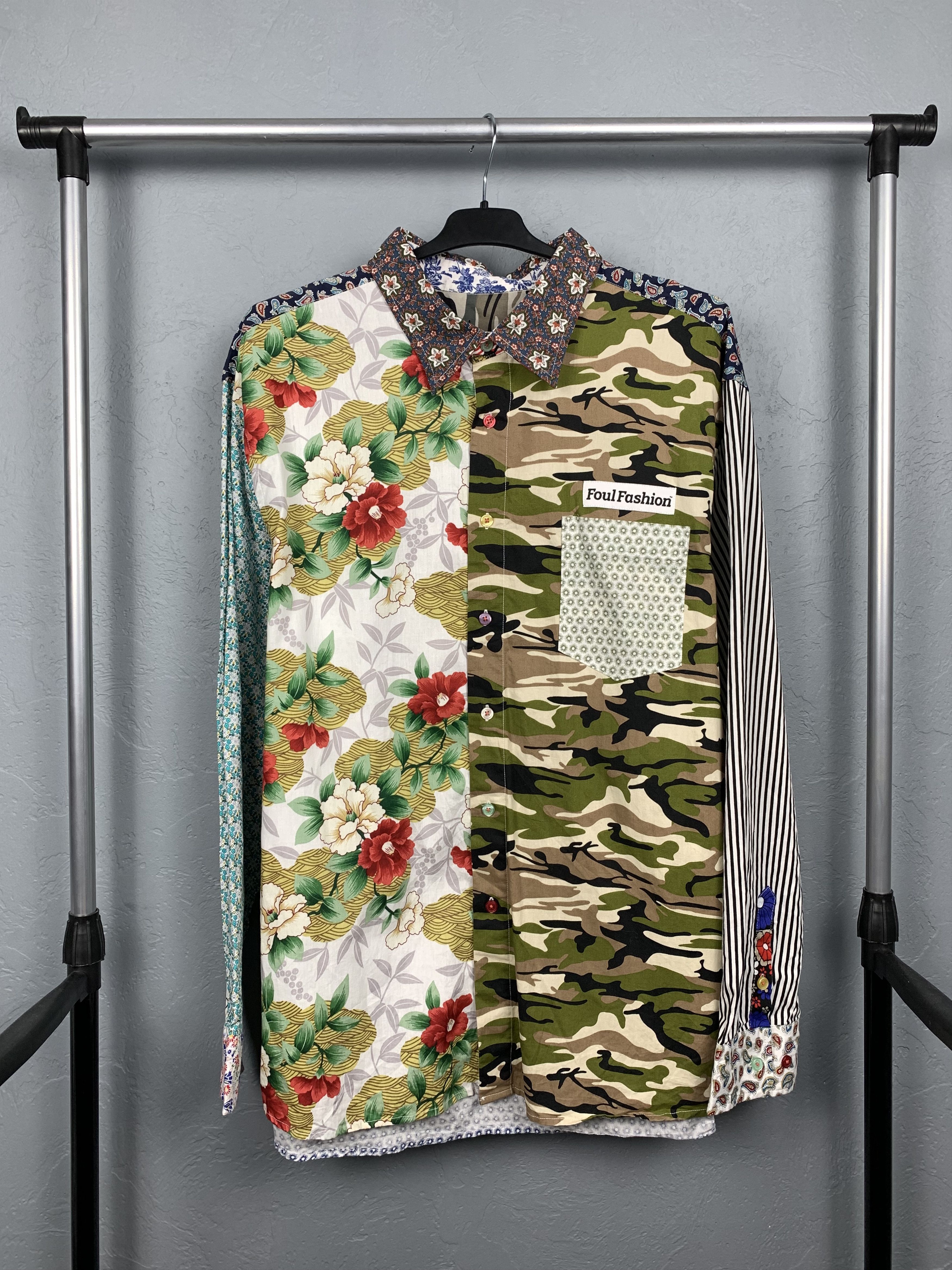 Japanese Brand Japanese Brand Foul Fashion Patchwork Shirt Size US L / EU 52-54 / 3 - 1 Thumbnail