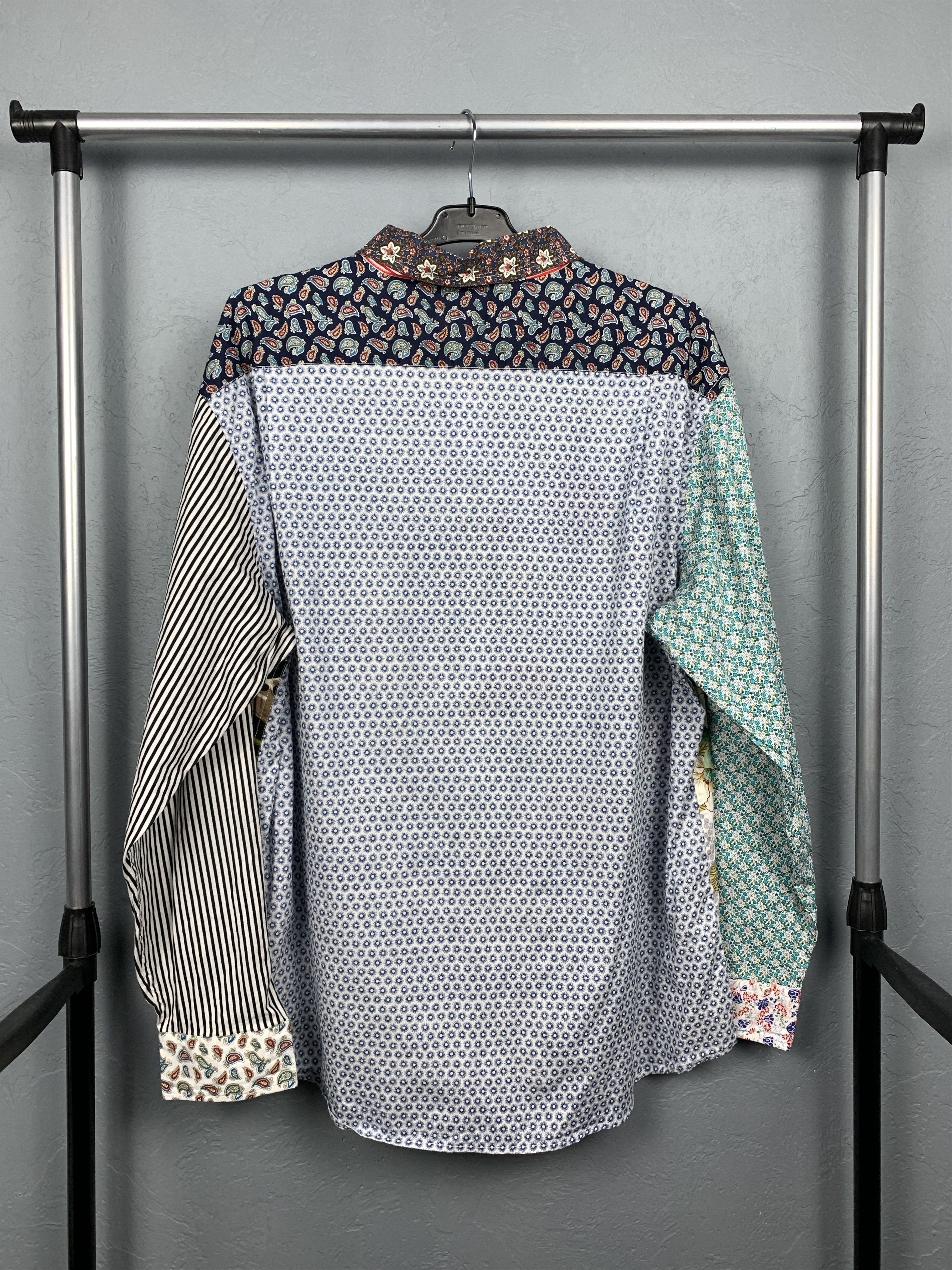 Japanese Brand Japanese Brand Foul Fashion Patchwork Shirt Size US L / EU 52-54 / 3 - 6 Thumbnail