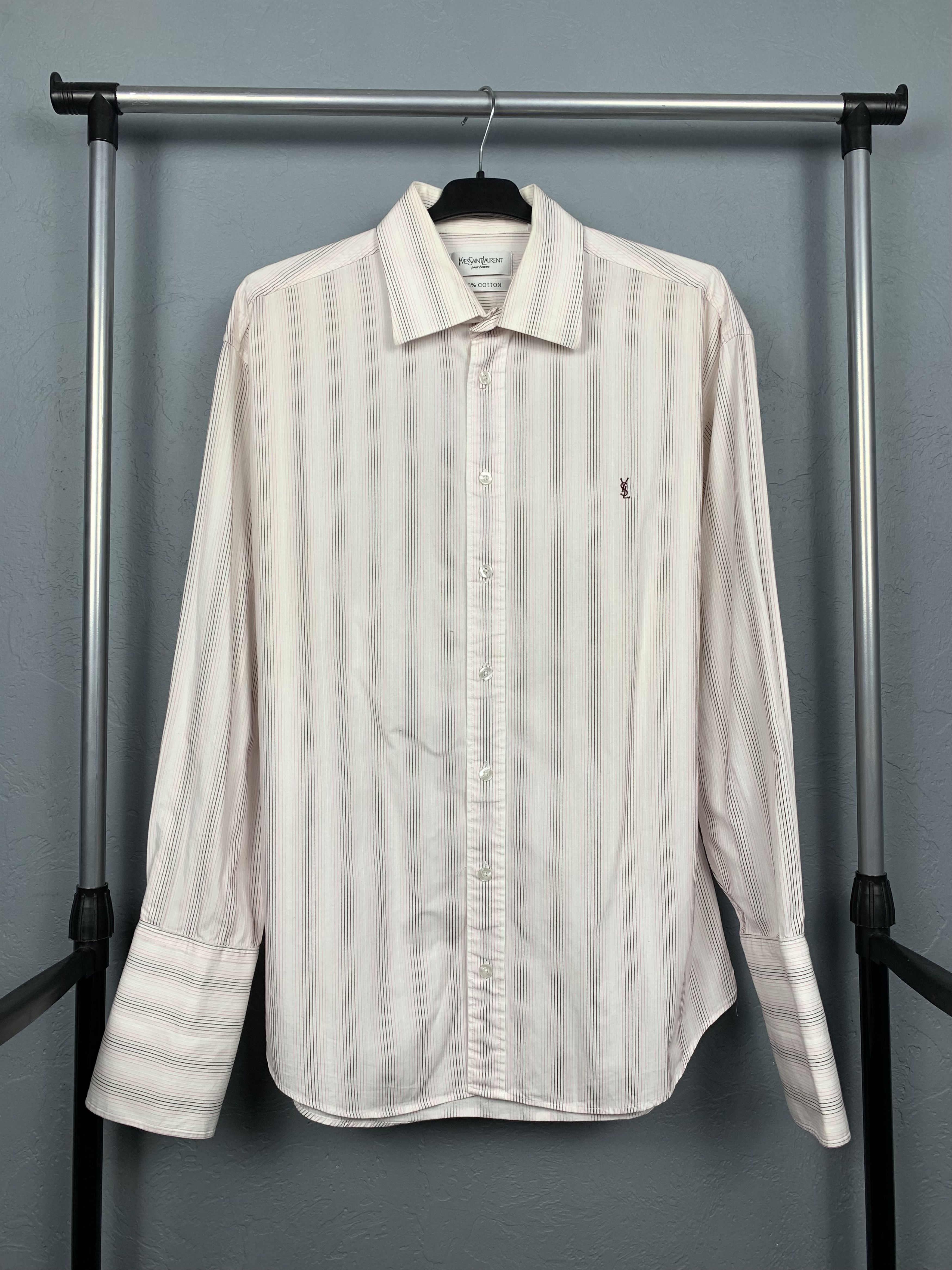 Yves Saint Laurent Yves Saint Laurent YSL mens long sleeve shirt Size US XL / EU 56 / 4 - 1 Thumbnail