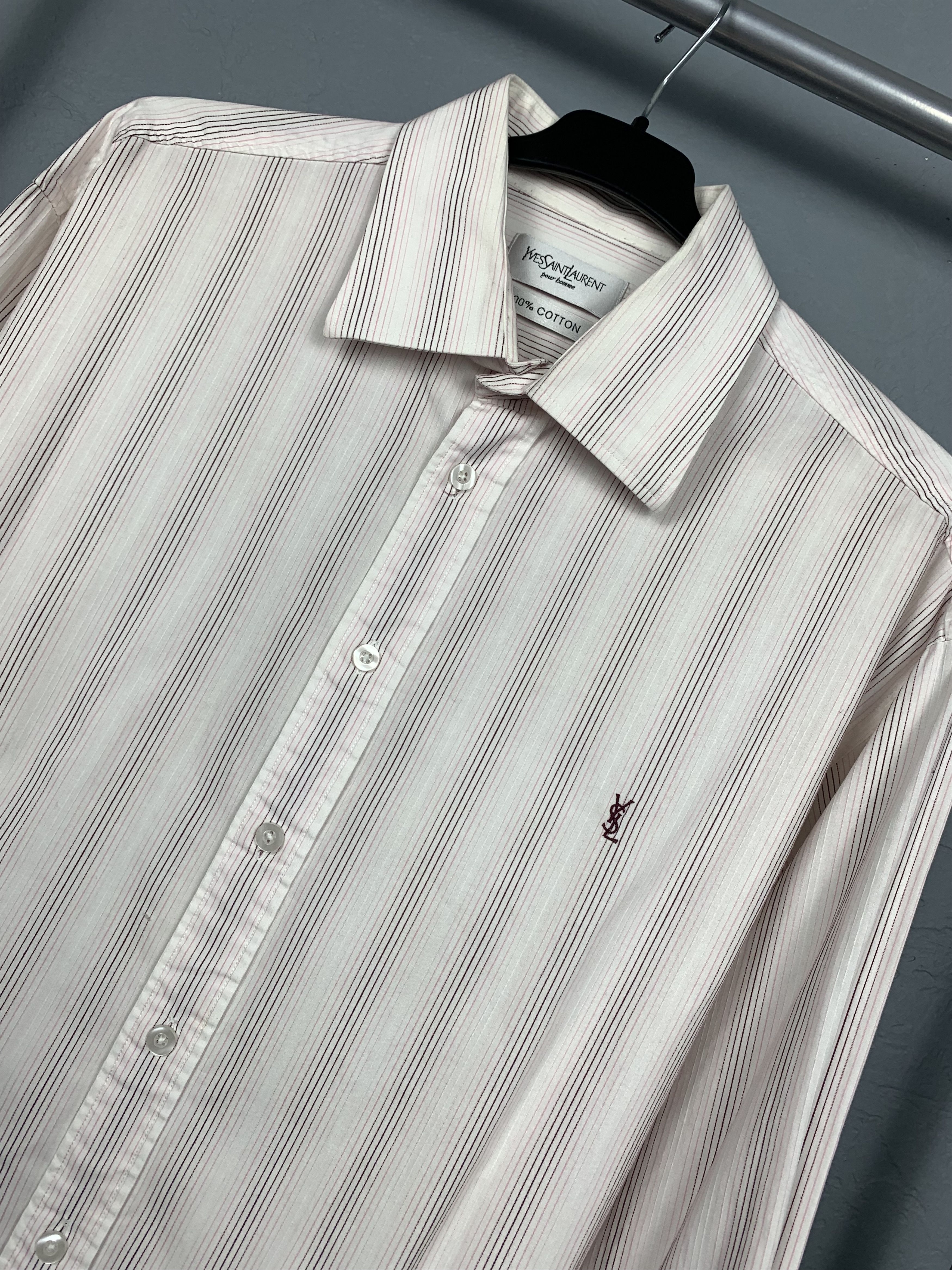 Yves Saint Laurent Yves Saint Laurent YSL mens long sleeve shirt Size US XL / EU 56 / 4 - 2 Thumbnail