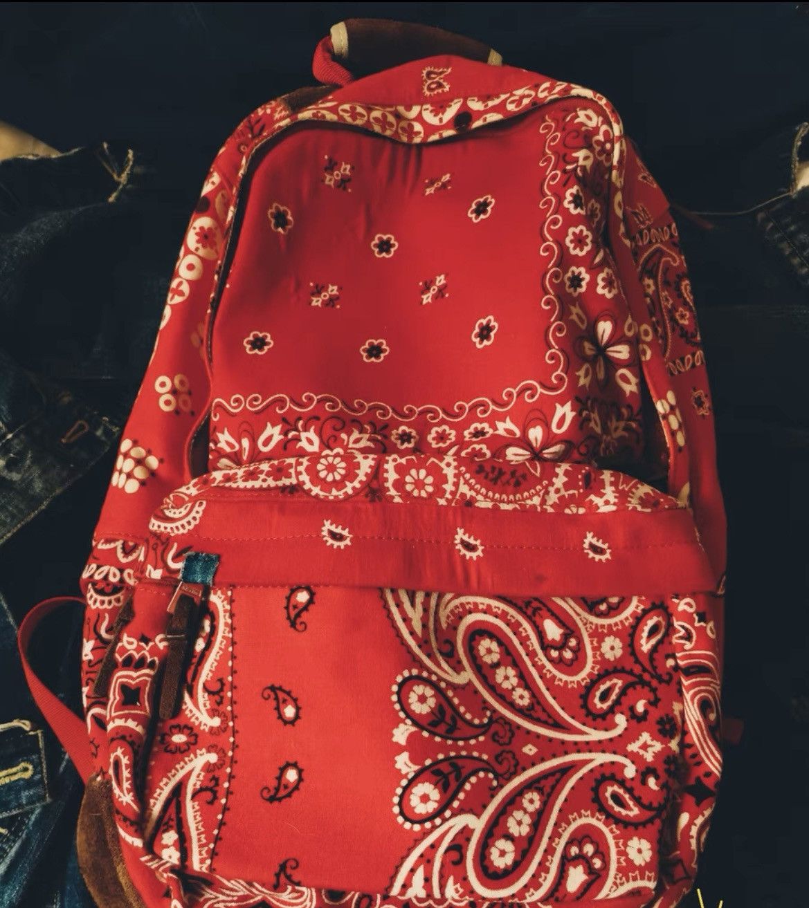 image of Visvim Bandana Ict 22L Backpack in Reds, Men's