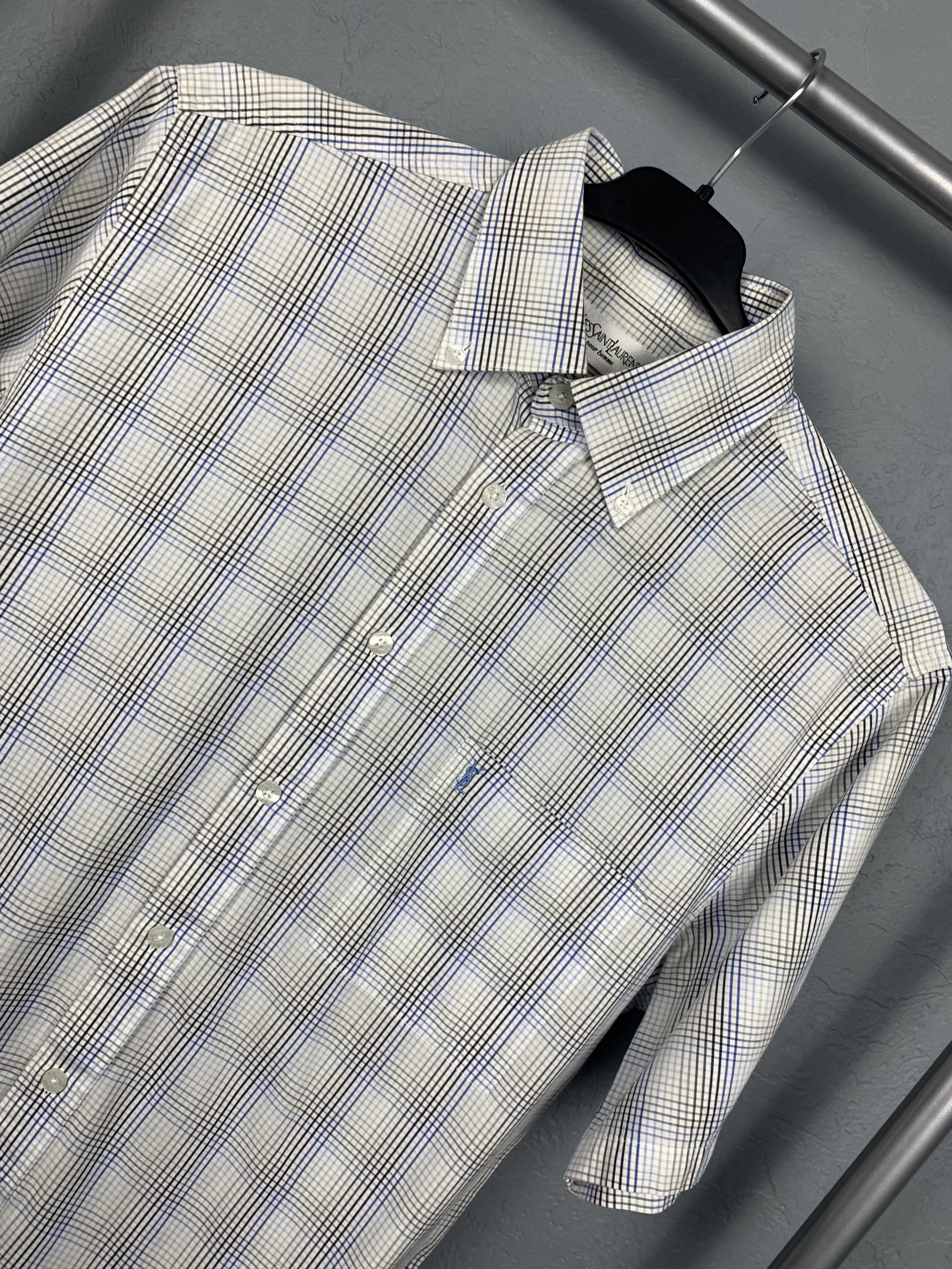 Yves Saint Laurent Yves Saint Laurent YSL mens short sleeve shirt Size US M / EU 48-50 / 2 - 2 Thumbnail