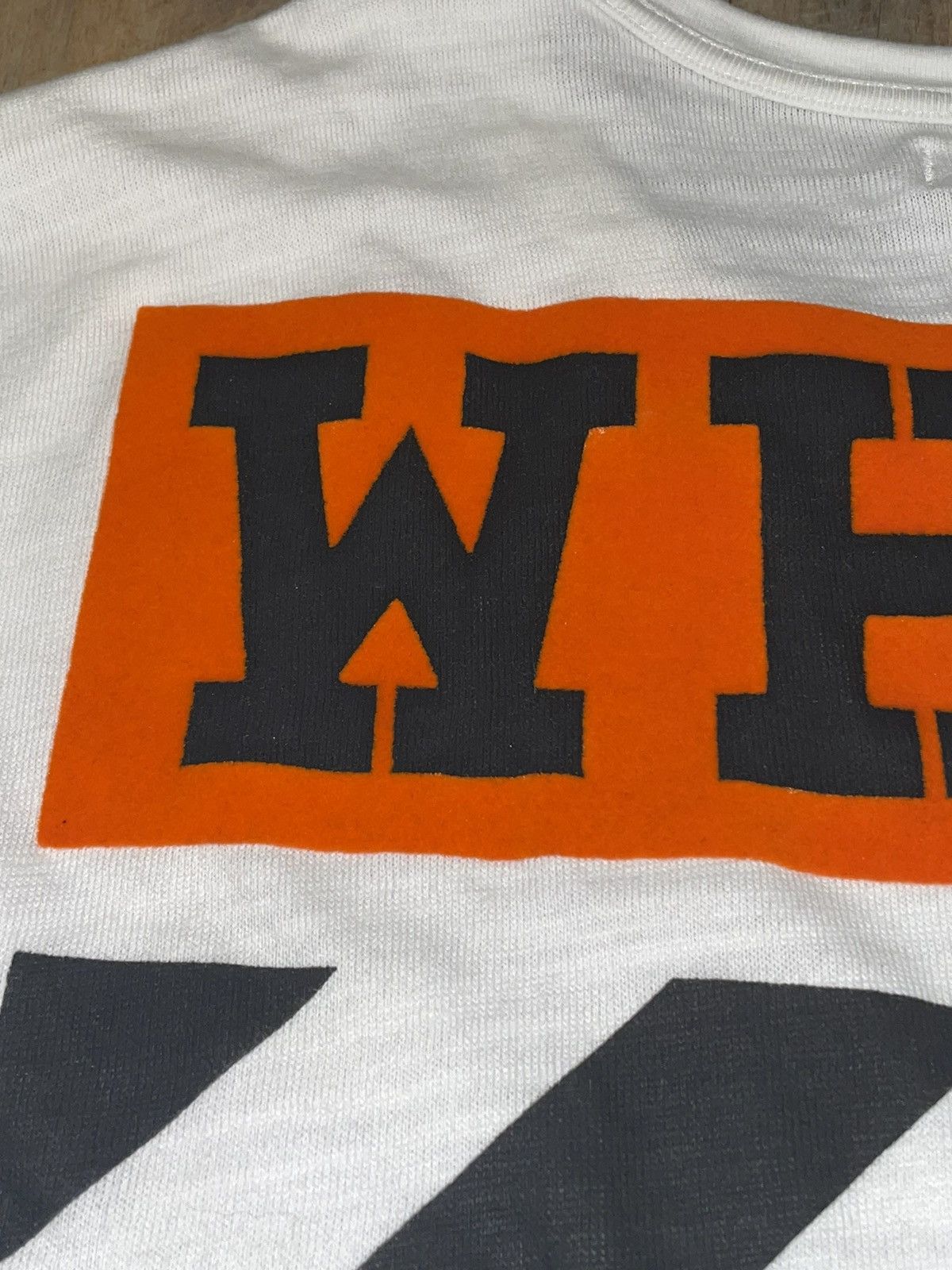 Off-White RARE Off-White Orange Box Logo Diagonals White Tee Oversized Size US S / EU 44-46 / 1 - 4 Thumbnail