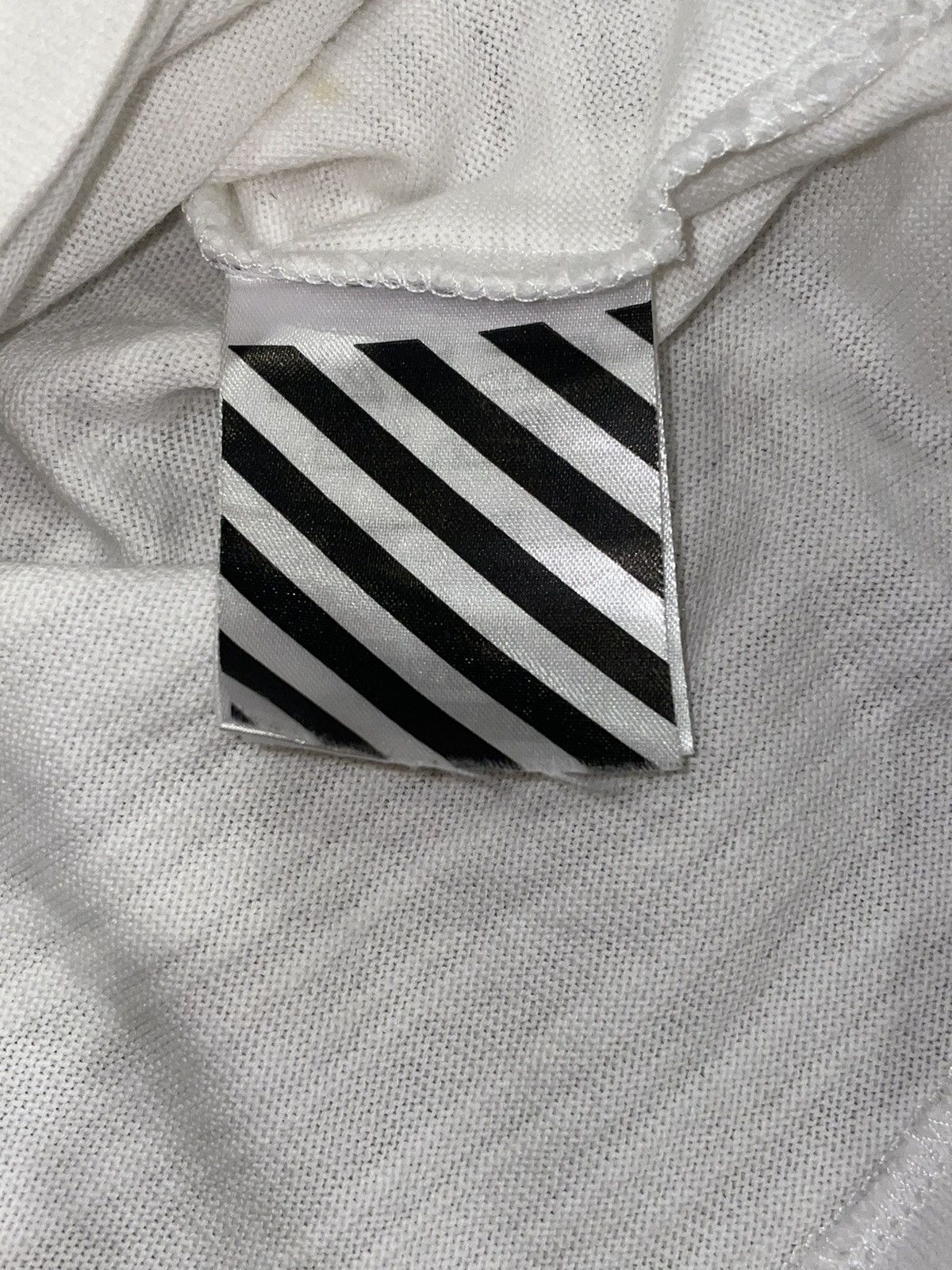 Off-White RARE Off-White Orange Box Logo Diagonals White Tee Oversized Size US S / EU 44-46 / 1 - 8 Thumbnail