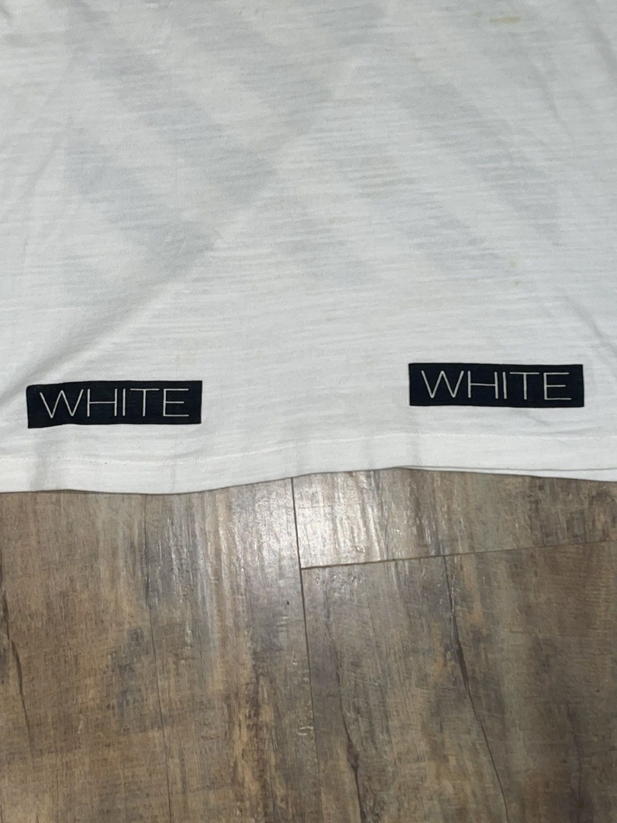 Off-White RARE Off-White Orange Box Logo Diagonals White Tee Oversized Size US S / EU 44-46 / 1 - 5 Thumbnail
