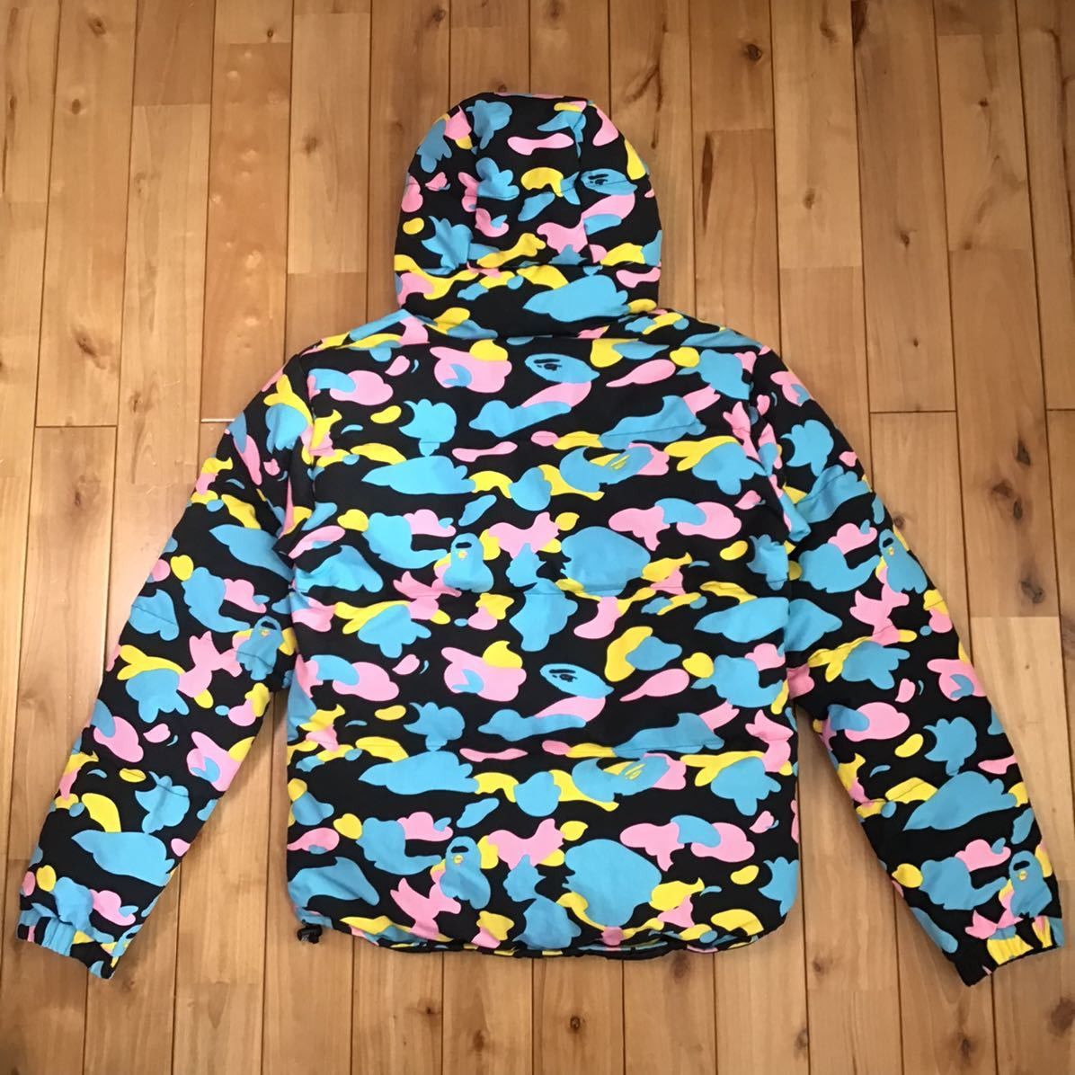 Bape 🔥Reversible cotton candy camo hoodie down jacket multi camo Size US S / EU 44-46 / 1 - 2 Thumbnail