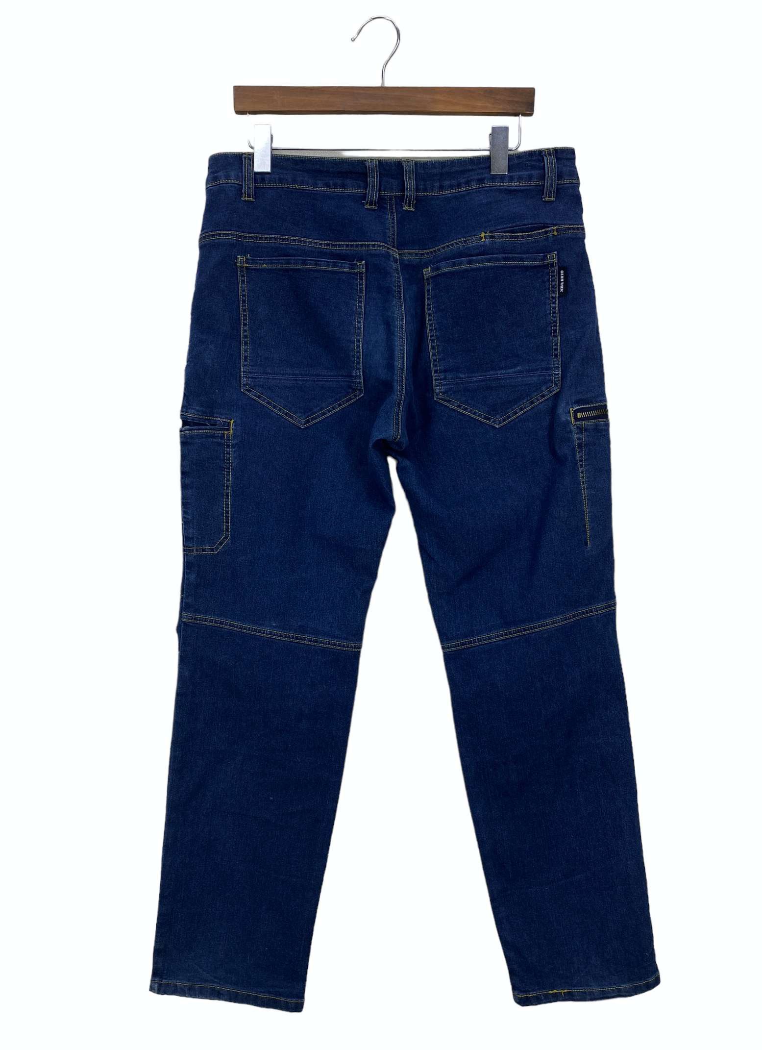 Japanese Brand Gear Trek Cargo Hip Hop Baggy Loose Jeans Size US 35 - 2 Thumbnail