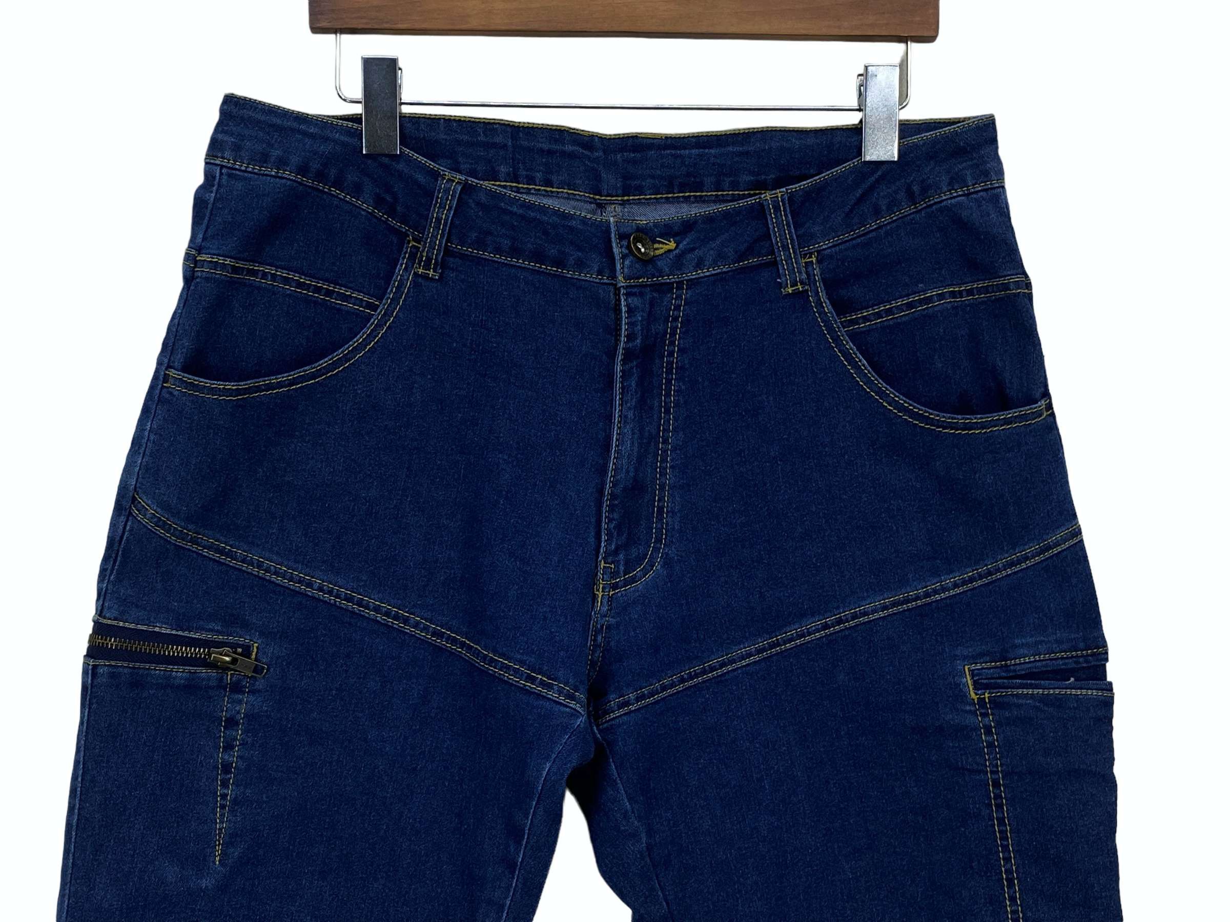 Japanese Brand Gear Trek Cargo Hip Hop Baggy Loose Jeans Size US 35 - 3 Thumbnail