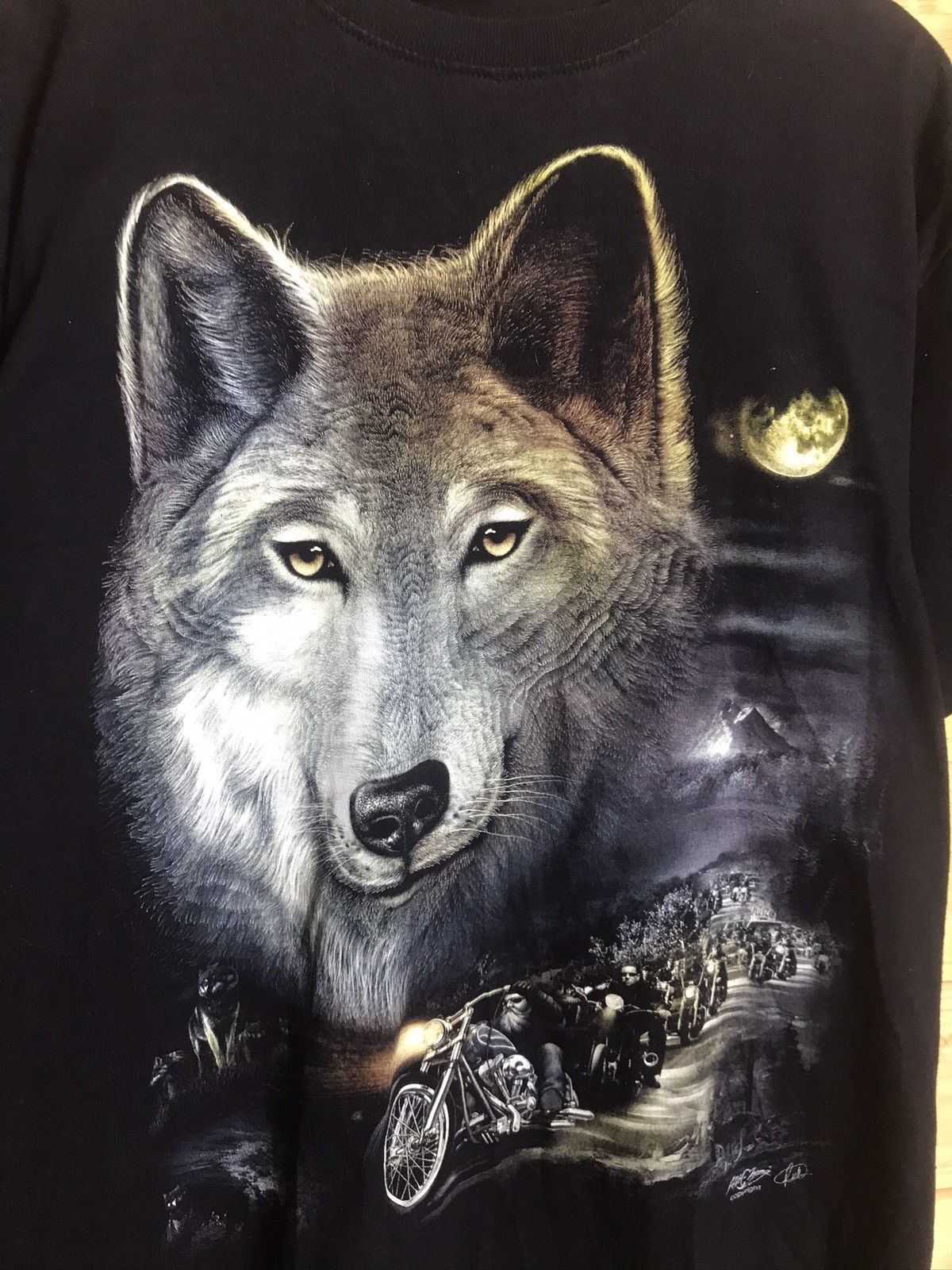 Vintage Vintage Wild wolf t-shirt Size US L / EU 52-54 / 3 - 3 Thumbnail
