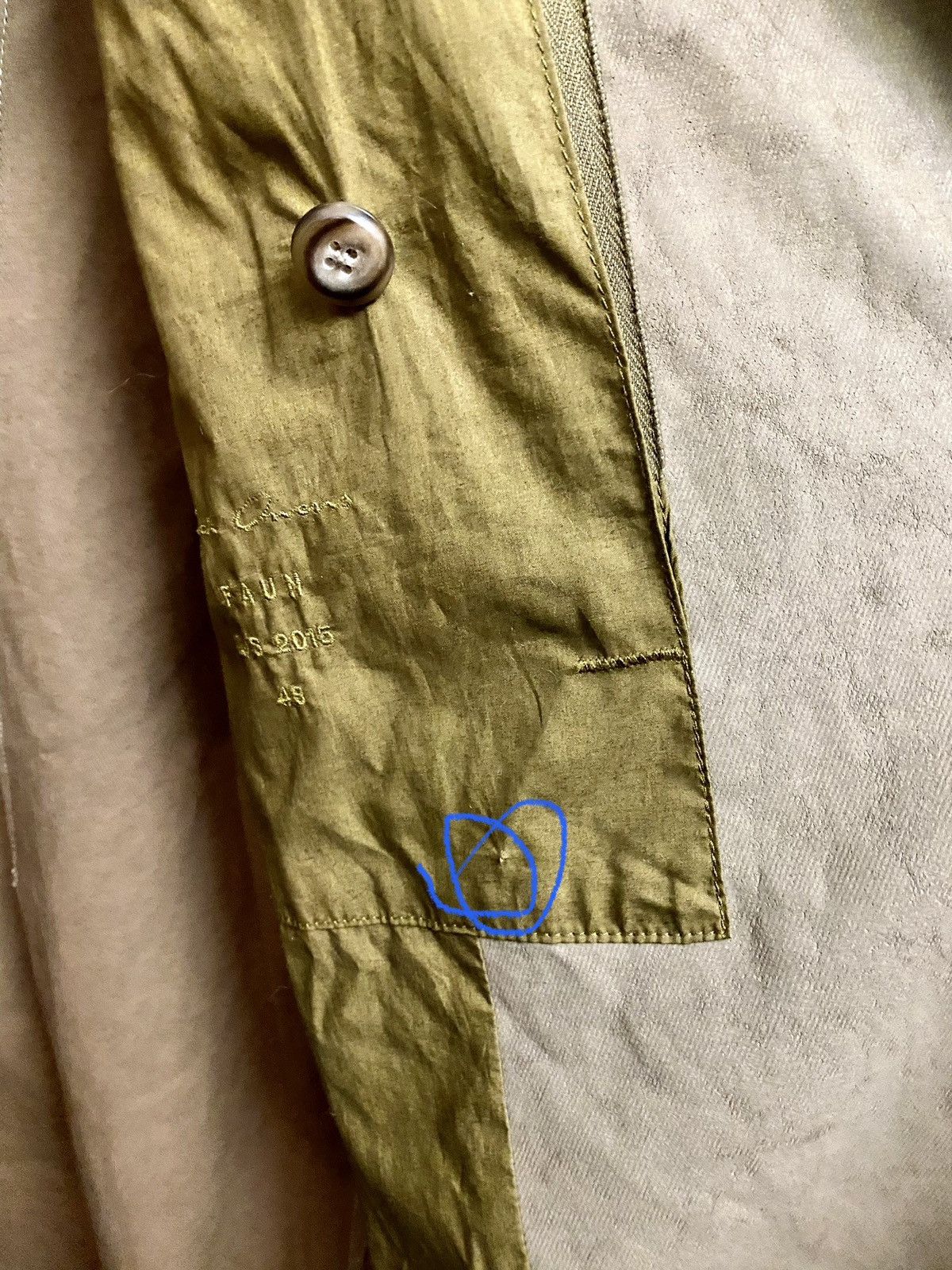 Rick Owens rick owens runway ss 2015 faun dirt waxed coat 48 Size US M / EU 48-50 / 2 - 14 Thumbnail