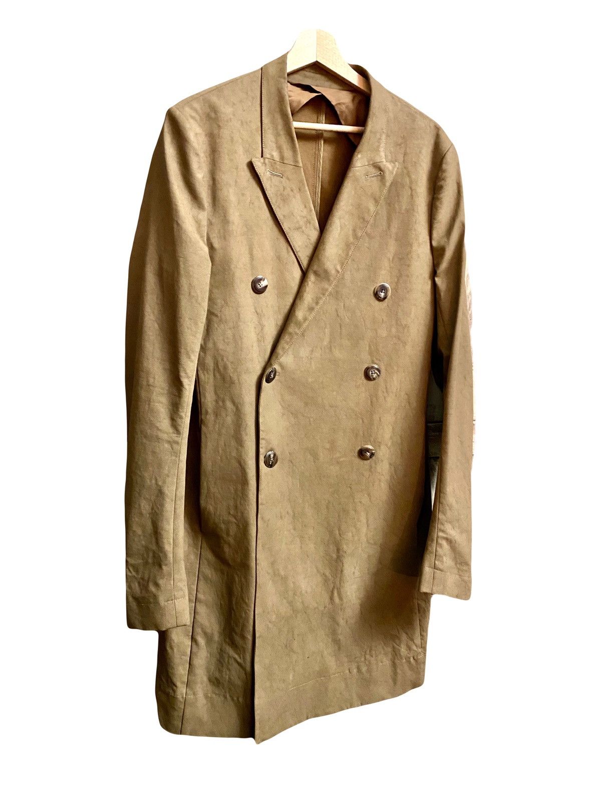 Rick Owens rick owens runway ss 2015 faun dirt waxed coat 48 Size US M / EU 48-50 / 2 - 7 Thumbnail