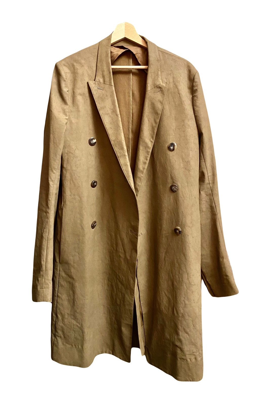 Rick Owens rick owens runway ss 2015 faun dirt waxed coat 48 Size US M / EU 48-50 / 2 - 9 Thumbnail