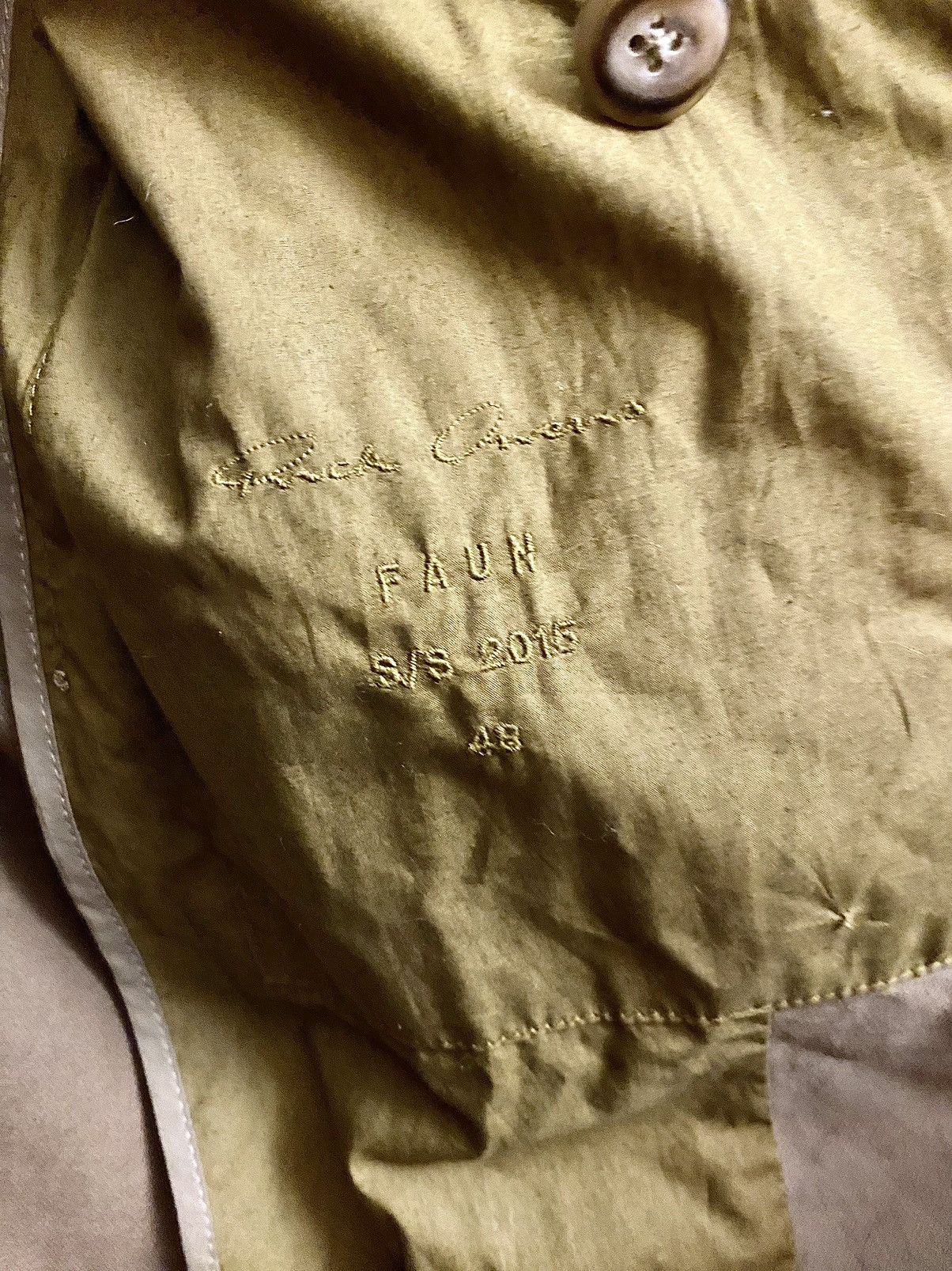 Rick Owens rick owens runway ss 2015 faun dirt waxed coat 48 Size US M / EU 48-50 / 2 - 3 Thumbnail