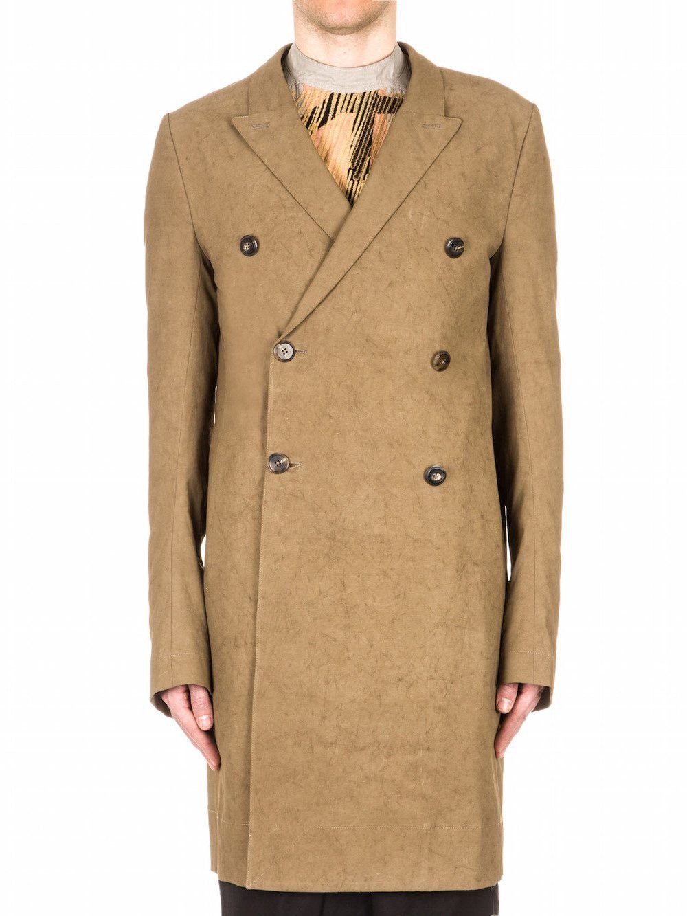 Rick Owens rick owens runway ss 2015 faun dirt waxed coat 48 Size US M / EU 48-50 / 2 - 17 Thumbnail