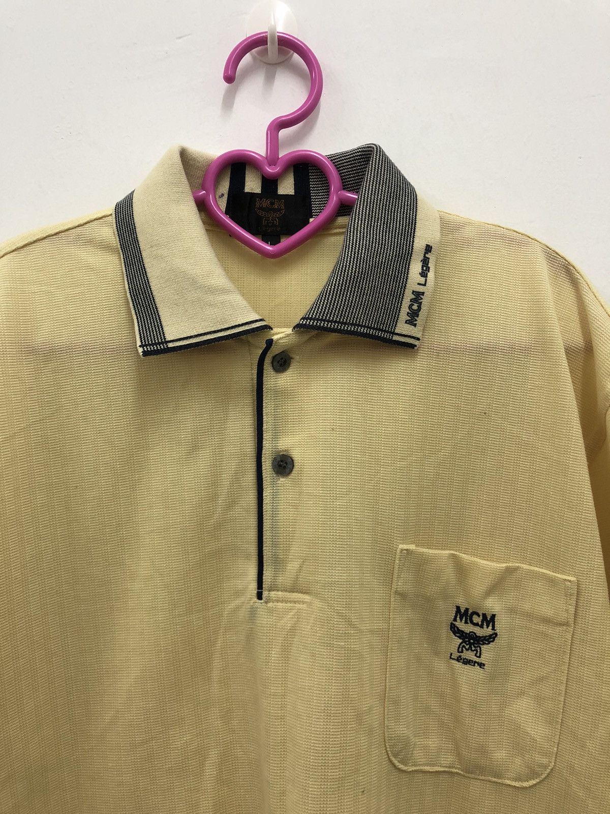 MCM Rare Vintage MCM Legere Embroidered Logo Pocket Polo Shirt Size US L / EU 52-54 / 3 - 2 Thumbnail