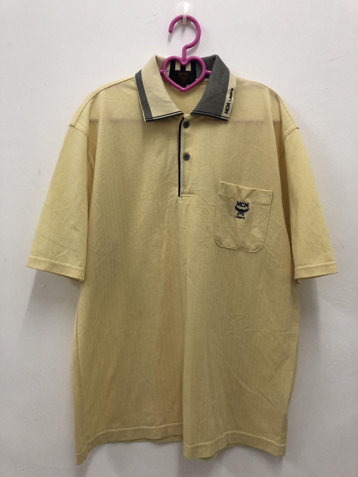 MCM Rare Vintage MCM Legere Embroidered Logo Pocket Polo Shirt Size US L / EU 52-54 / 3 - 1 Thumbnail
