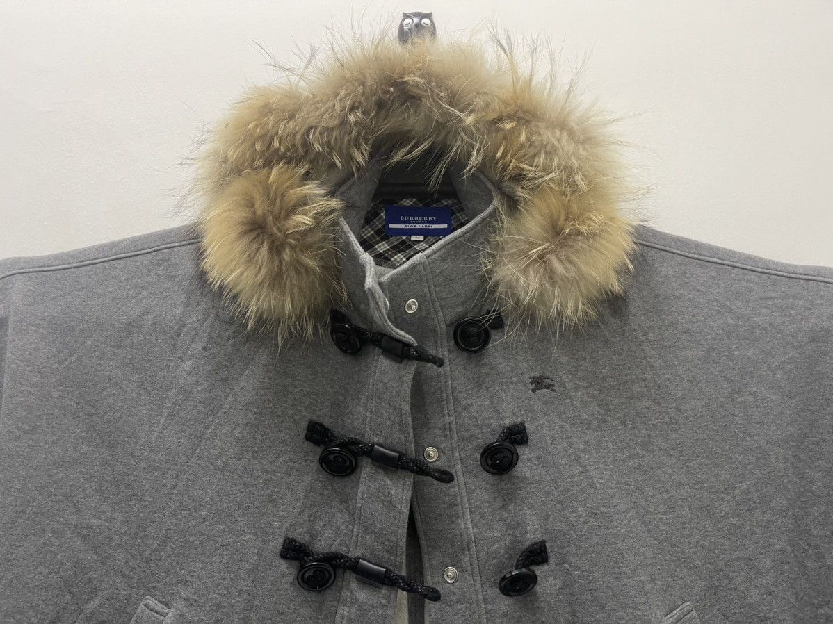 Burberry Rare Vintage BURBERRY London Blue Label Fur Hooded Ponchos Size US M / EU 48-50 / 2 - 6 Thumbnail