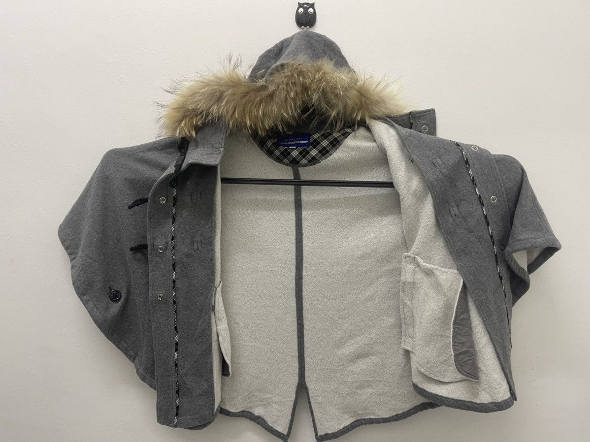 Burberry Rare Vintage BURBERRY London Blue Label Fur Hooded Ponchos Size US M / EU 48-50 / 2 - 8 Thumbnail