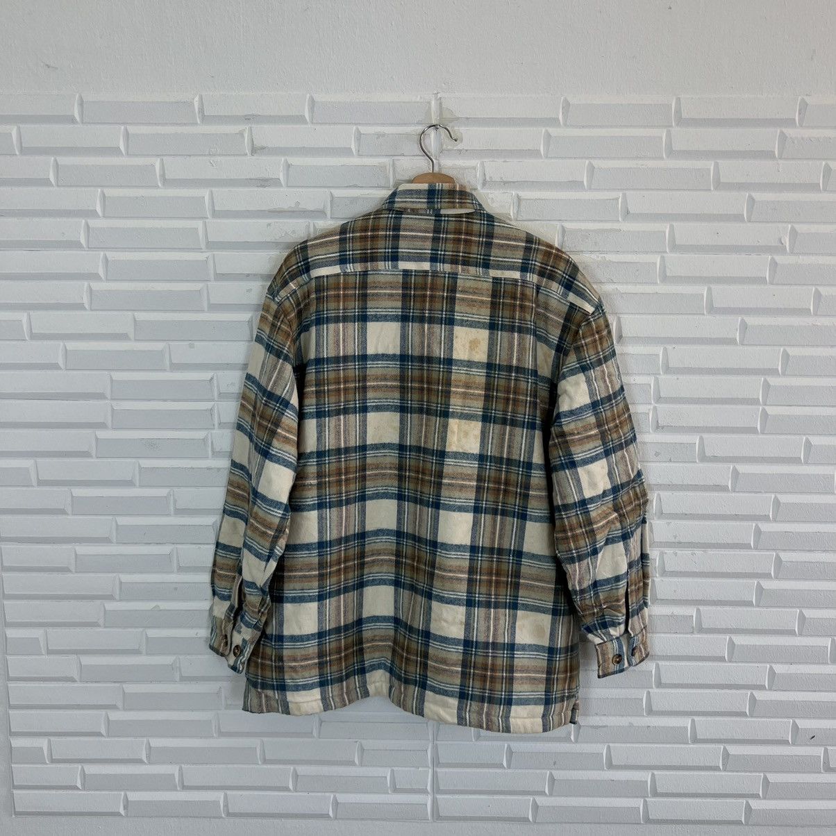 RARE VINTAGE SEAHOP FLANNEL JACKET TARTAN DESIGN WORKER WEAR