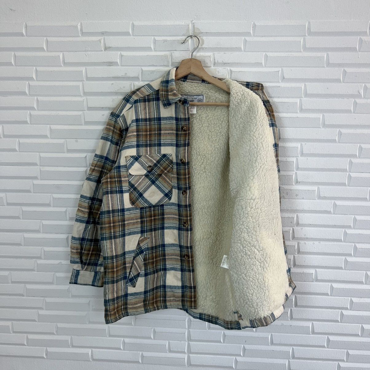 RARE VINTAGE SEAHOP FLANNEL JACKET TARTAN DESIGN WORKER WEAR
